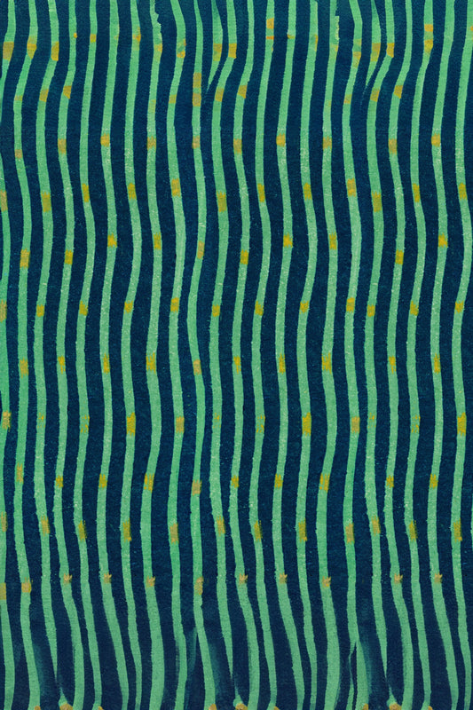 Verdant Rhythms Unveiled: The Story Behind a Japanese Woodblock Textile Prints