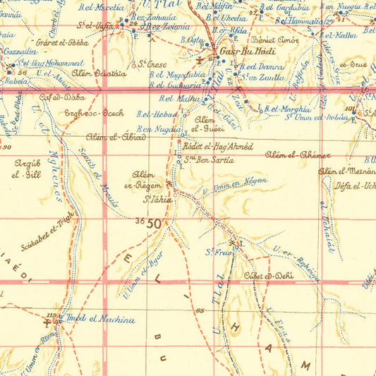 Vintage North Africa World War II Map 1942