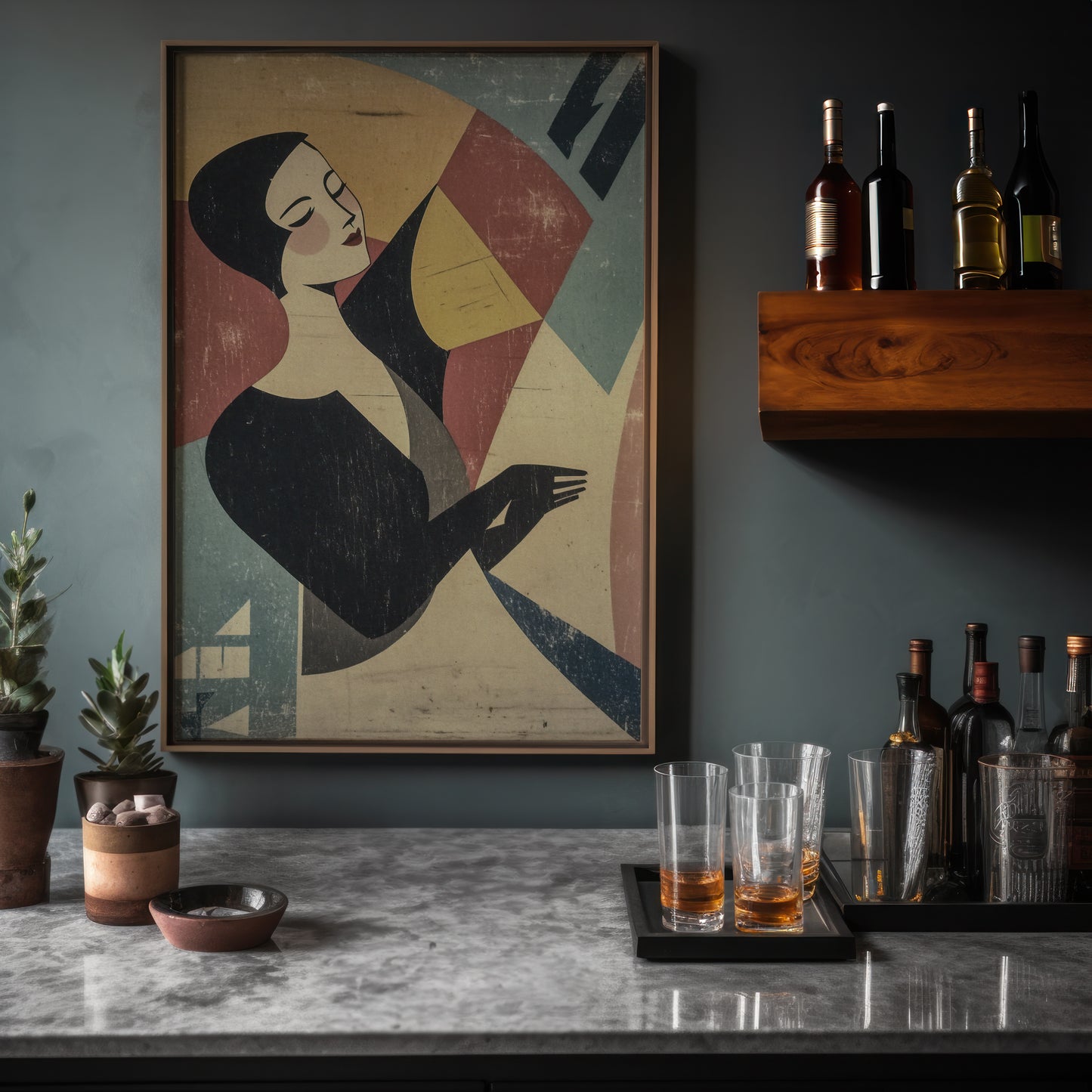 1920's Spanish Art Deco Wall Art Vintage-Inspired Poster No. 1