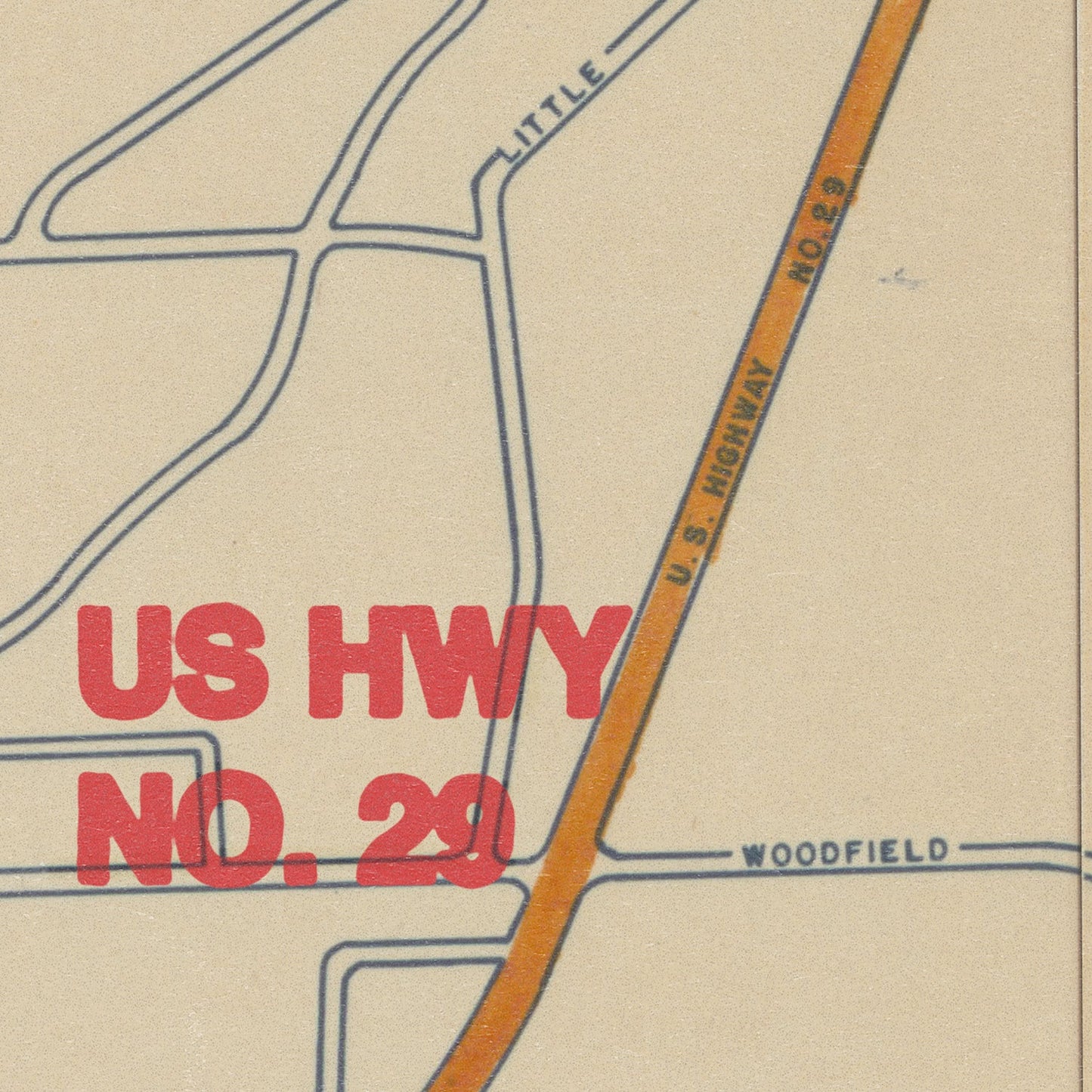 Auburn Map Print I