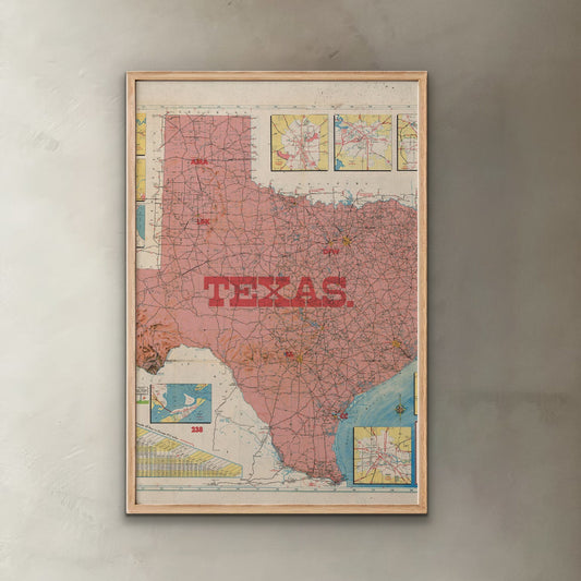 Texas State Map I Print