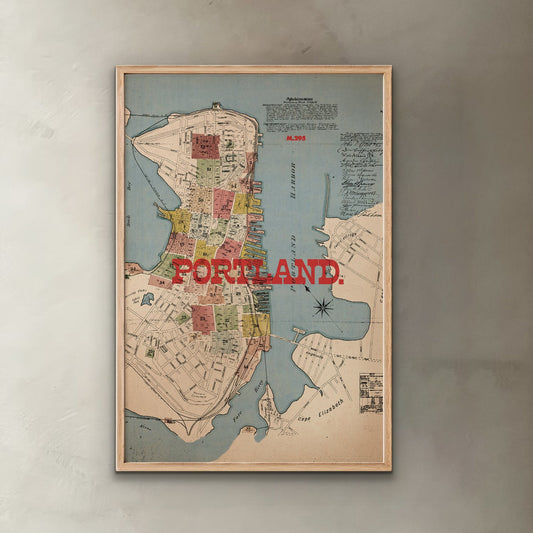 Portland Maine Map Print