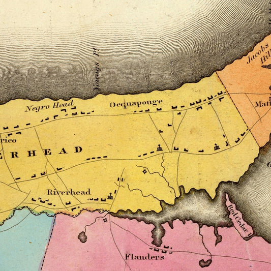 Vintage Map of Long Island, New York 1829