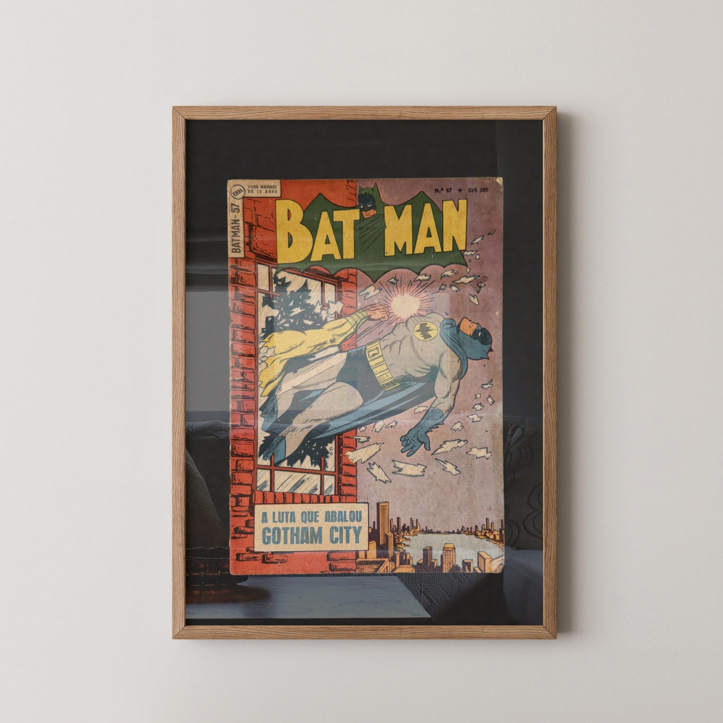 Vintage 1960's Brazilian Portuguese Batman No. 57 Comic Book