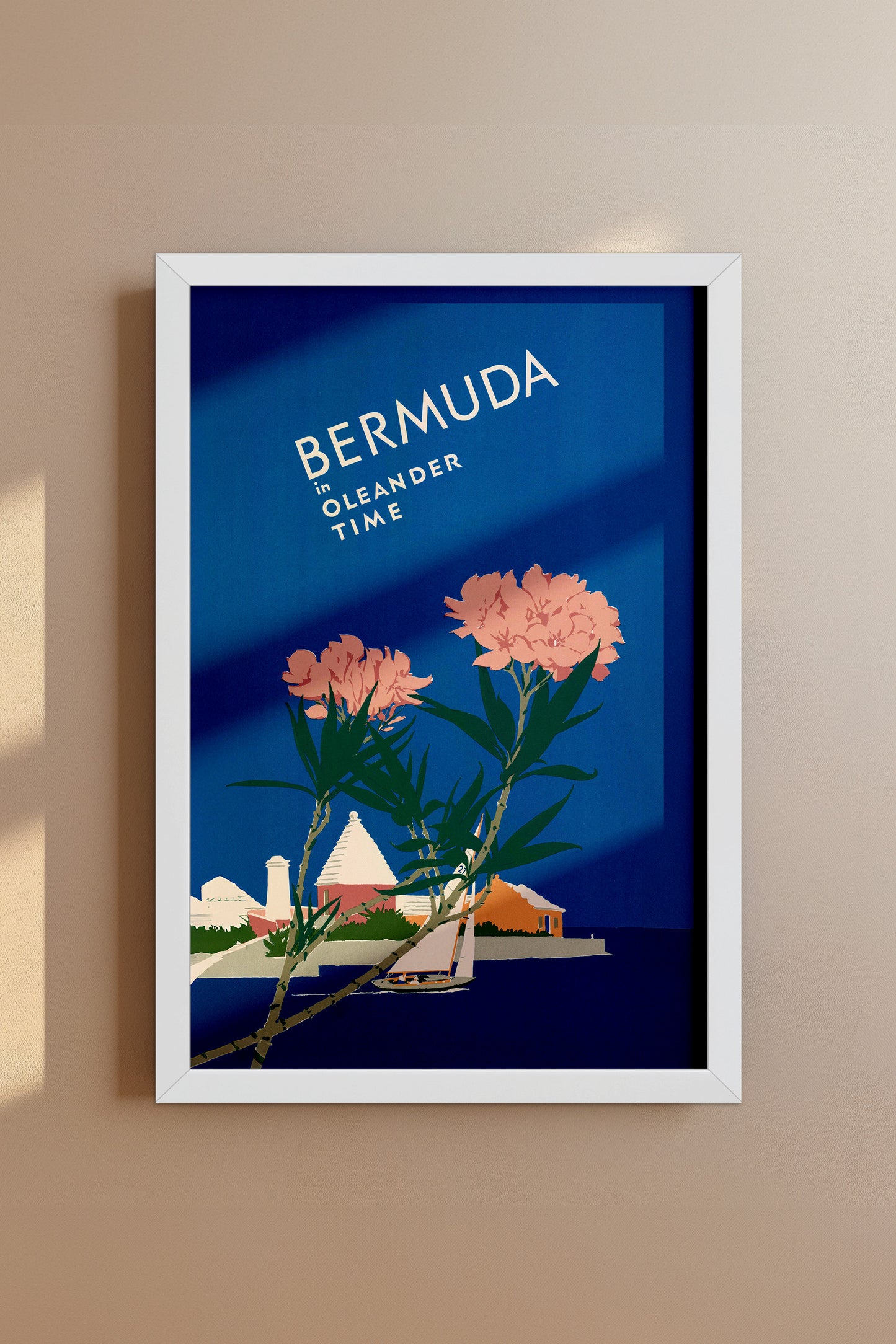 Bermuda in Oleander Time – Vintage Travel Poster Print