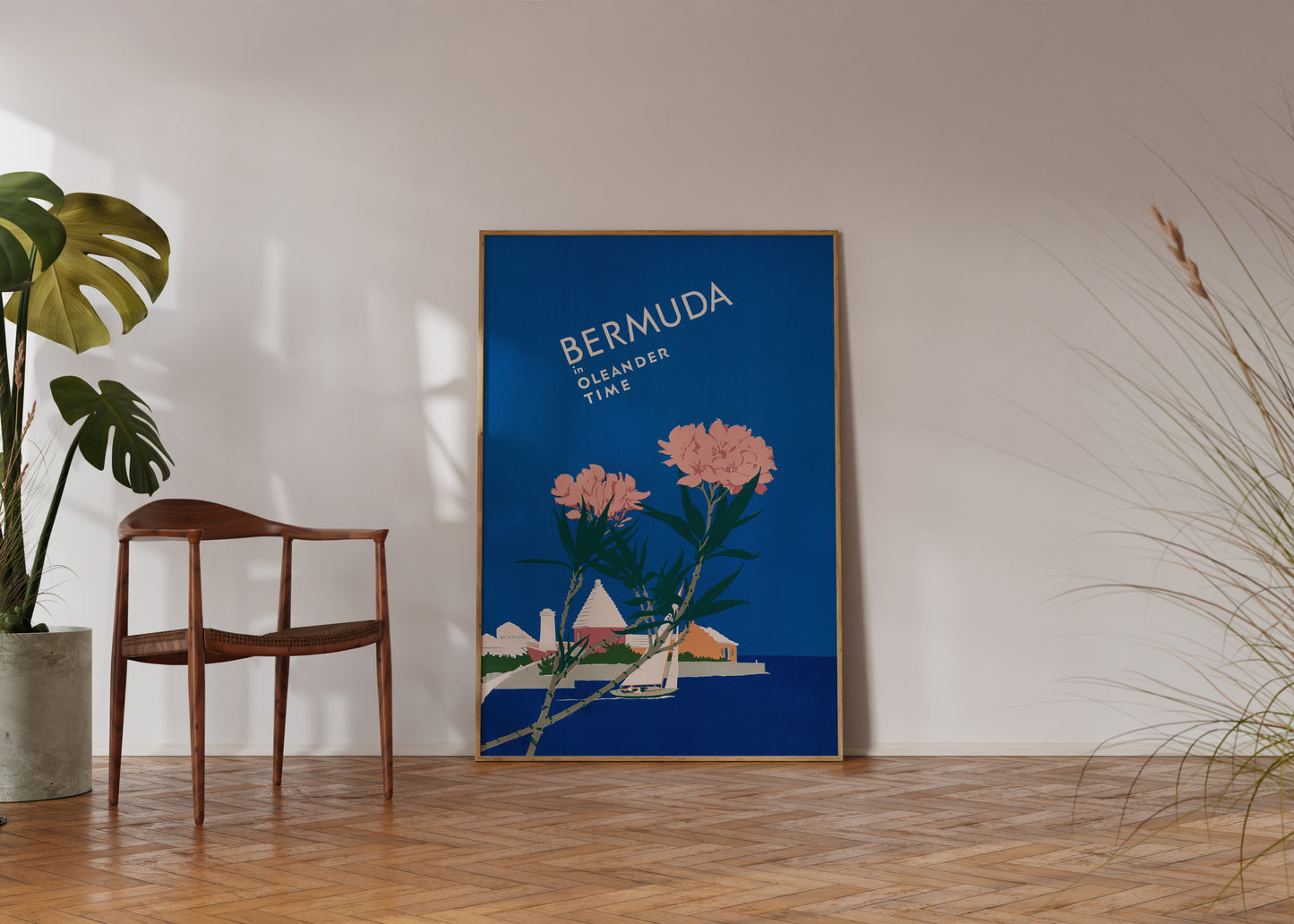 Bermuda in Oleander Time – Vintage Travel Poster Print