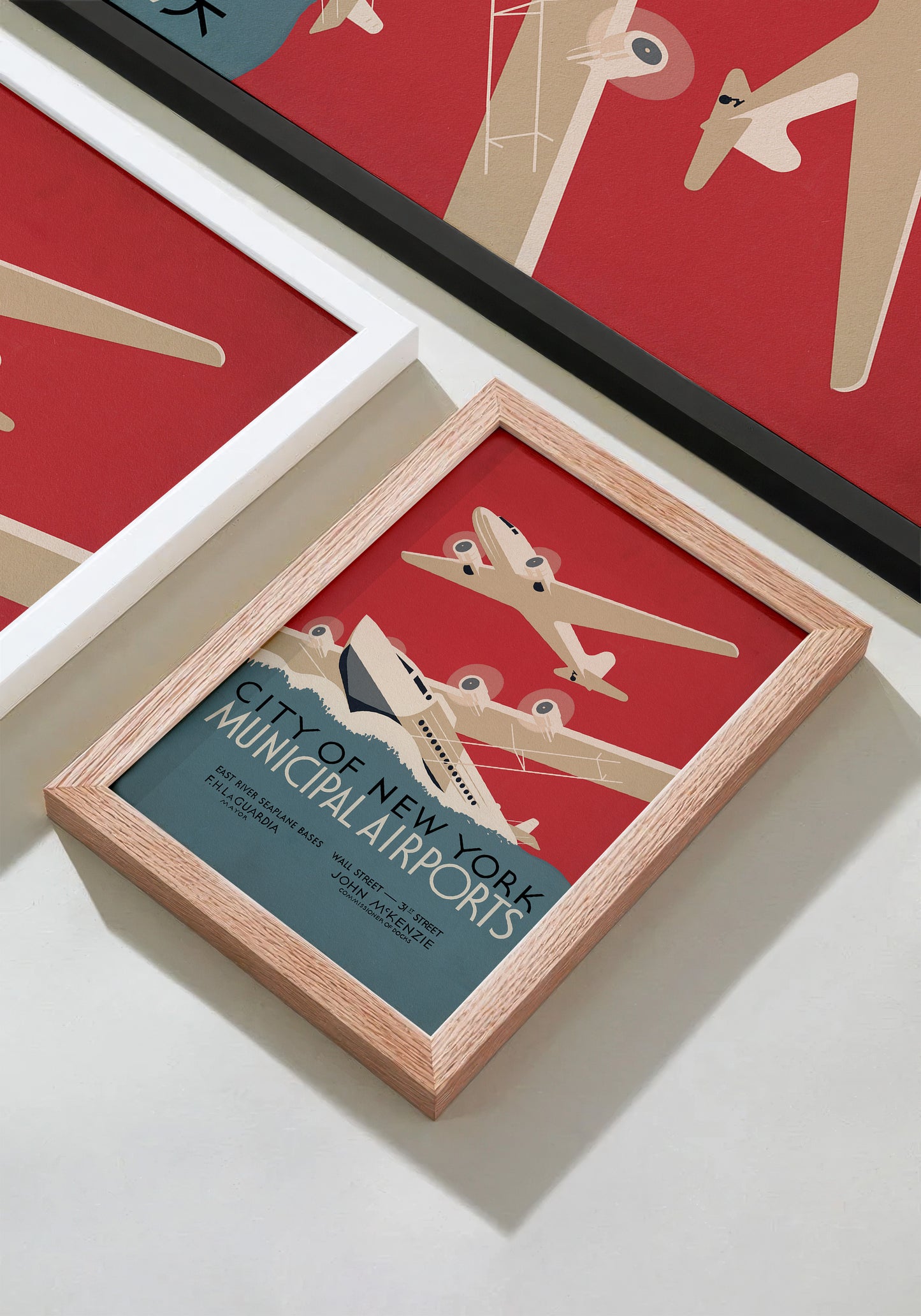1930s WPA Era Vintage NYC Airport Poster