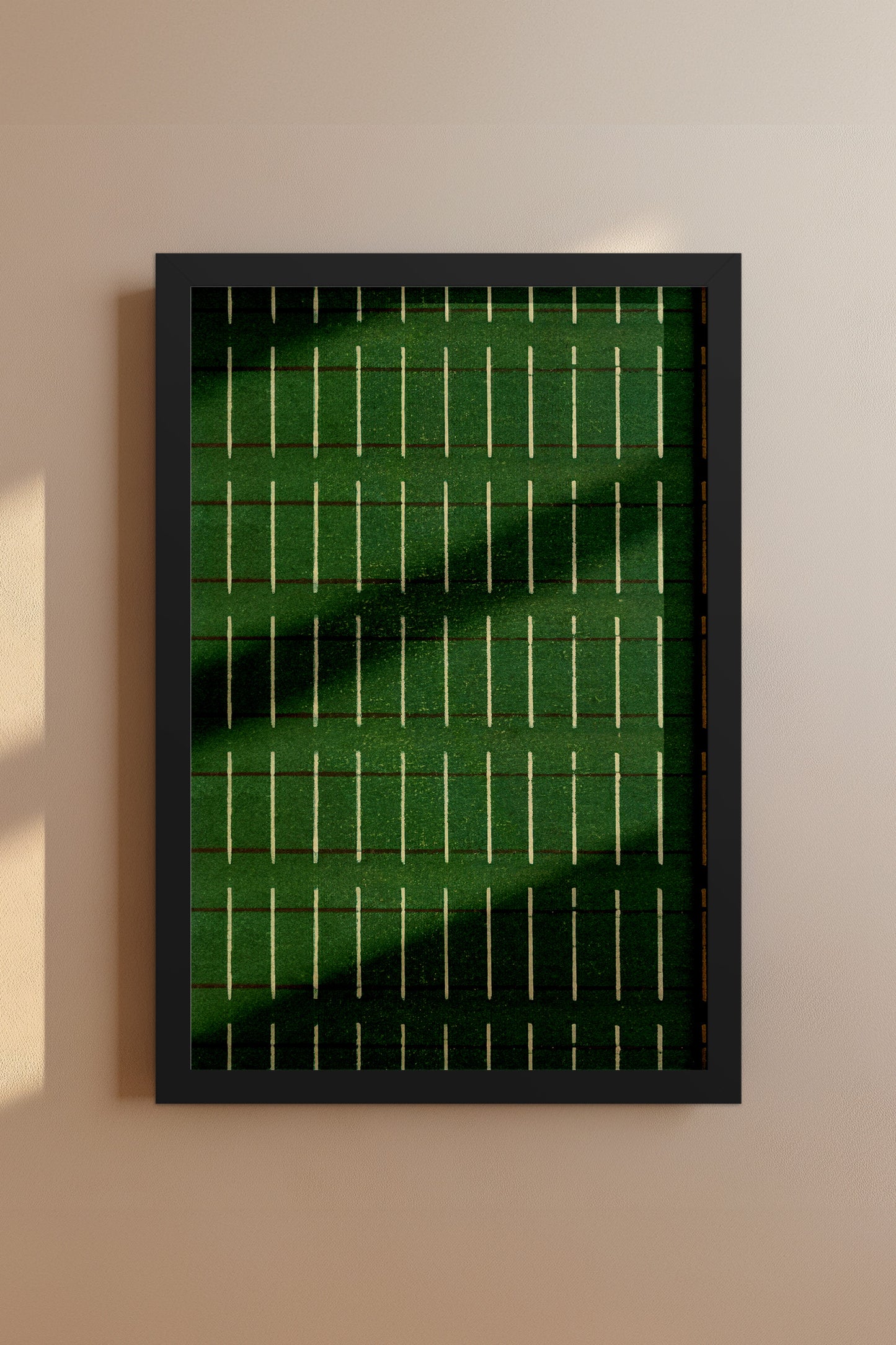 Green and White Pinstripes Japanese Edo Era Vintage Textile Print – Japanese Wall Art