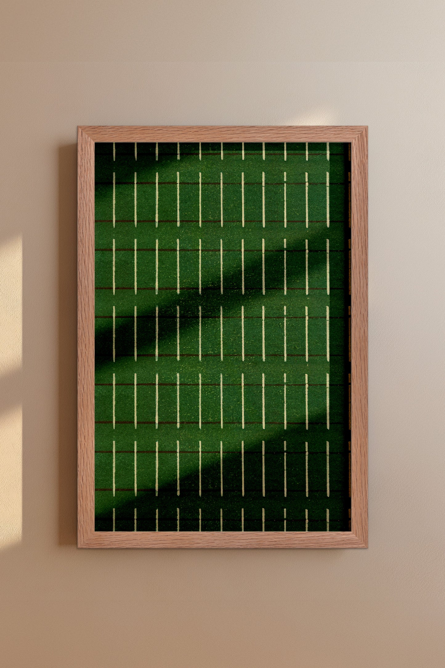 Green and White Pinstripes Japanese Edo Era Vintage Textile Print – Japanese Wall Art