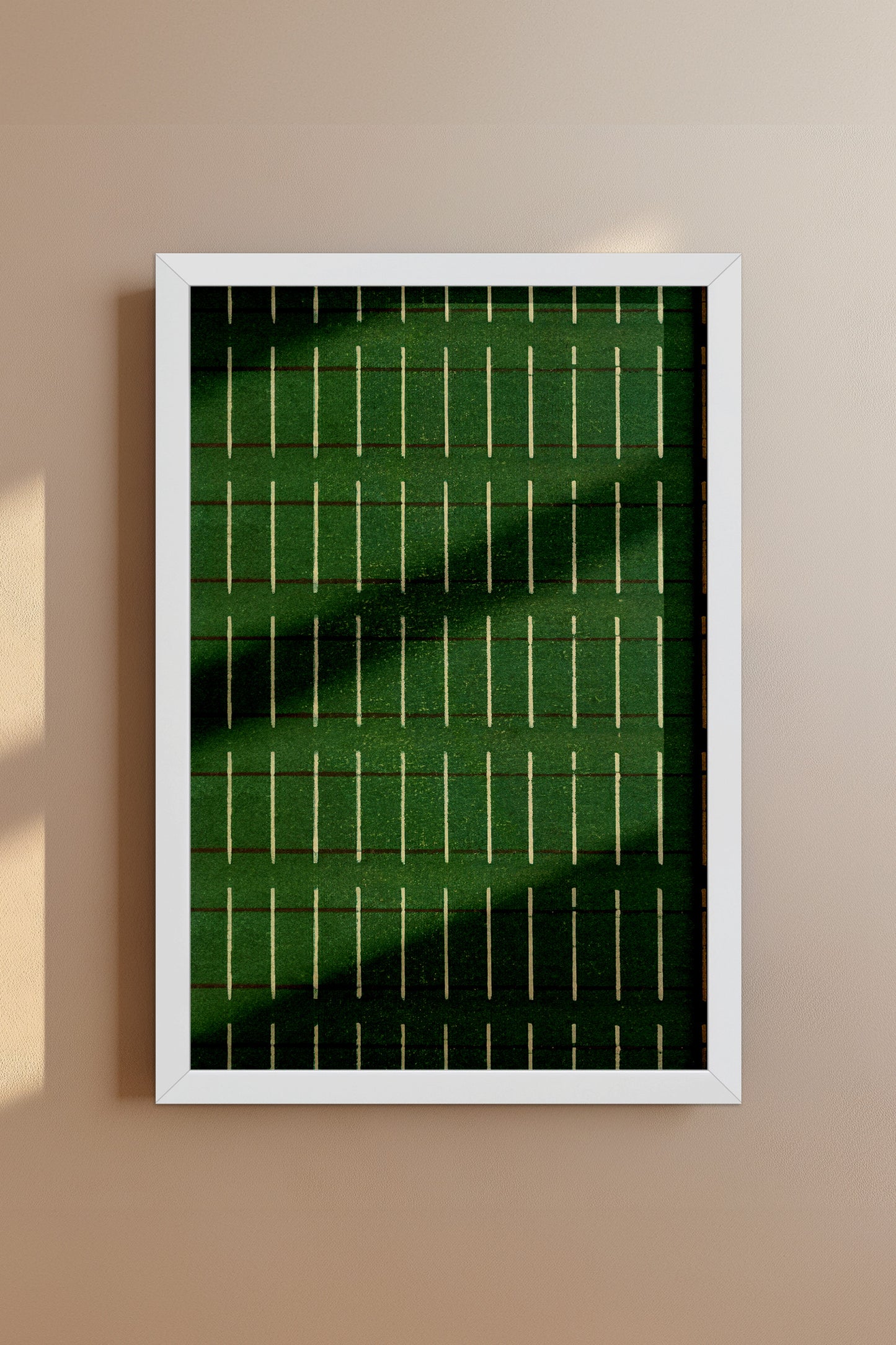 Green and White Pinstripes Japanese Edo Era Vintage Textile Print – Japanese Wall Art