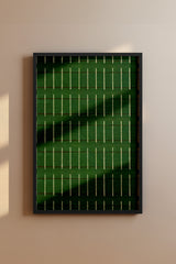 Green and White Pinstripes Japanese Edo Era Vintage Textile Print – Japanese Wall Art