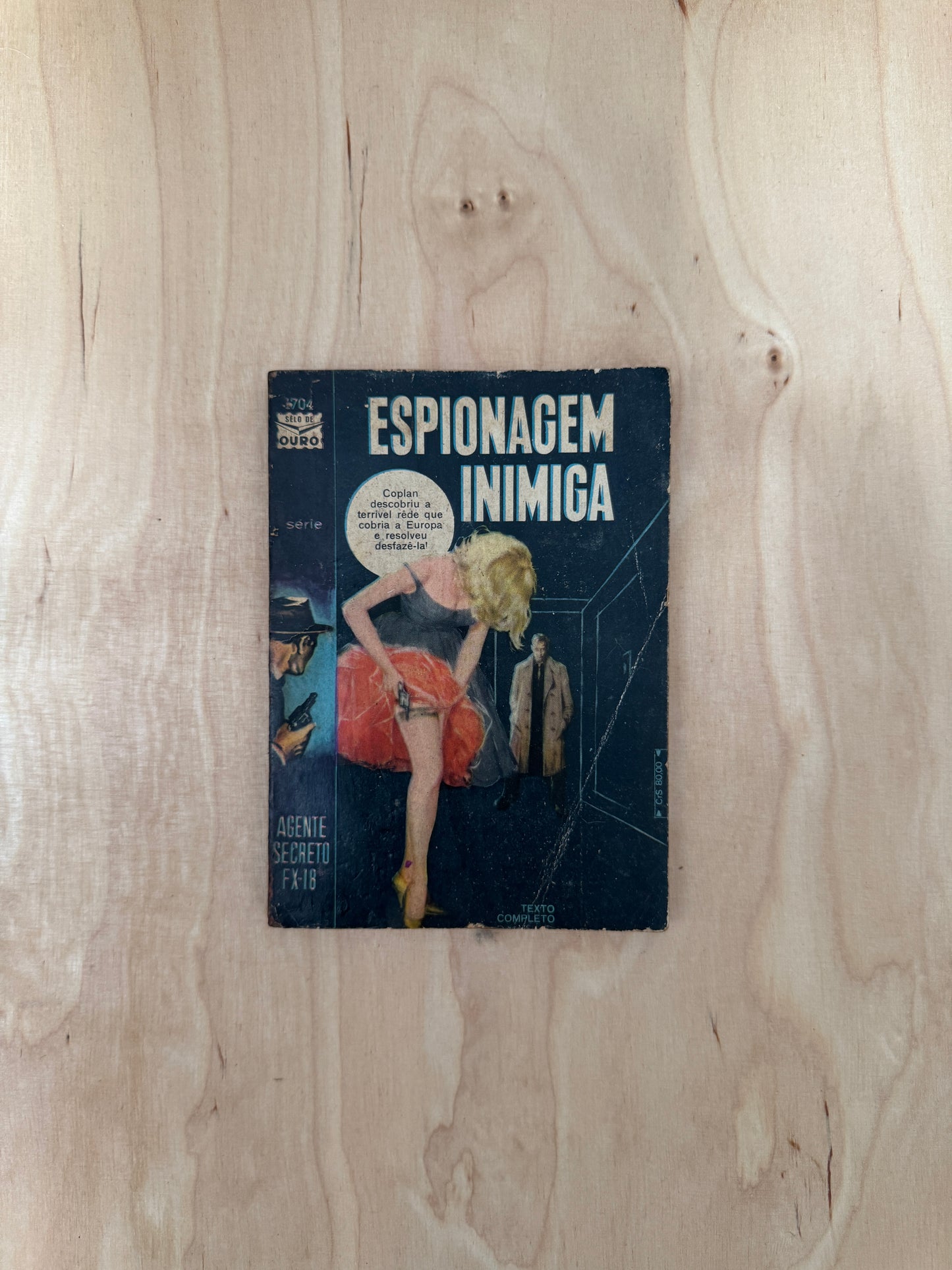Vintage 1961 Brazilian Portuguese Mystery Novel 'Espionagem Inimiga'