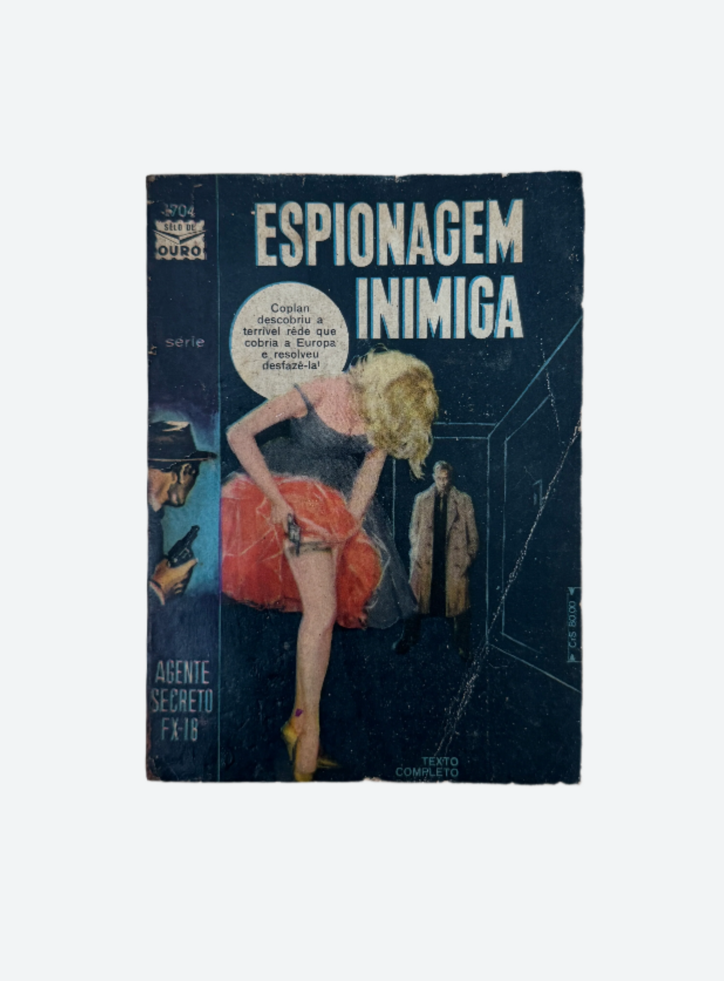 Vintage 1961 Brazilian Portuguese Mystery Novel 'Espionagem Inimiga'