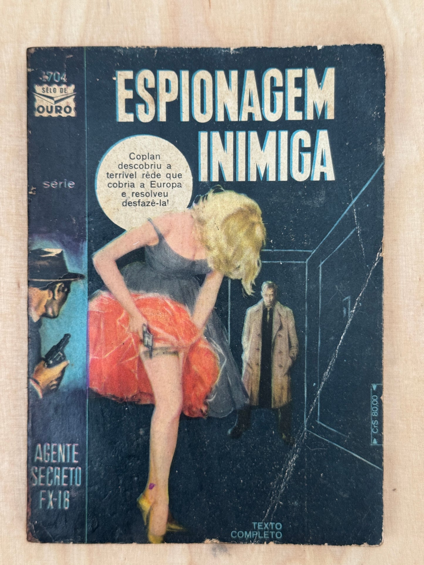 Vintage 1961 Brazilian Portuguese Mystery Novel 'Espionagem Inimiga'