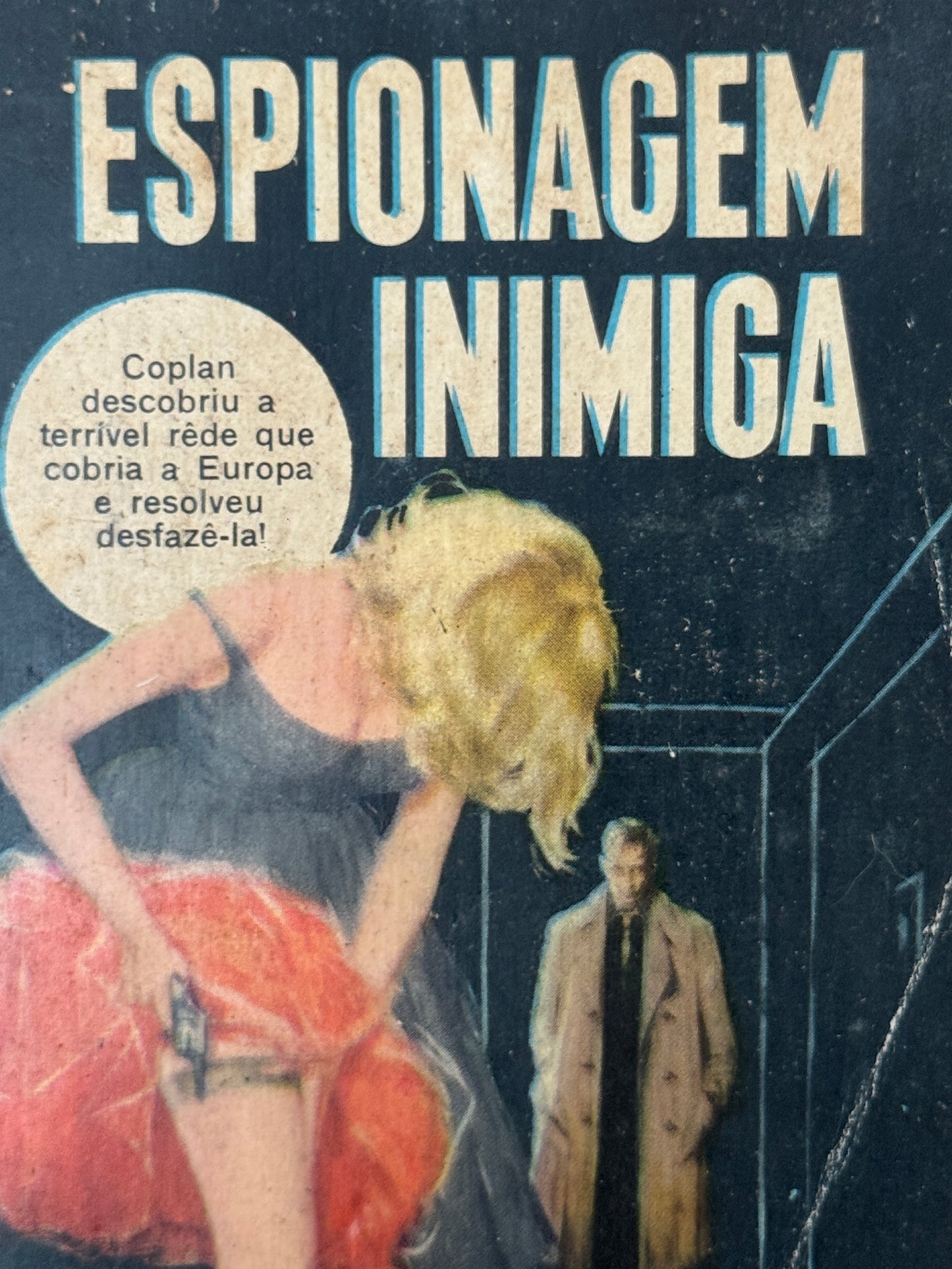 Vintage 1961 Brazilian Portuguese Mystery Novel 'Espionagem Inimiga'