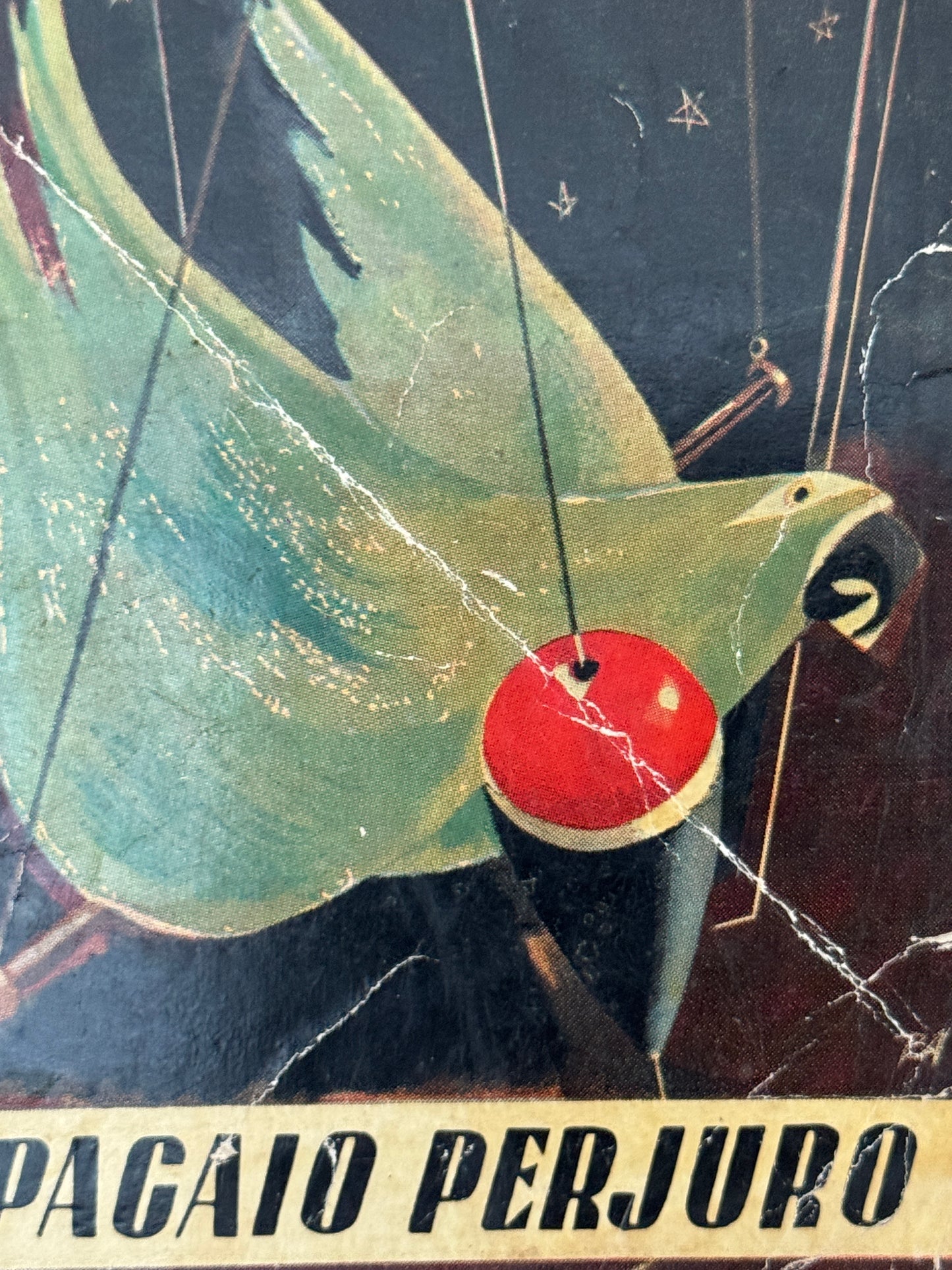 Vintage 1953 Brazilian Portuguese Mystery Novel 'Papagaio Perjuro'