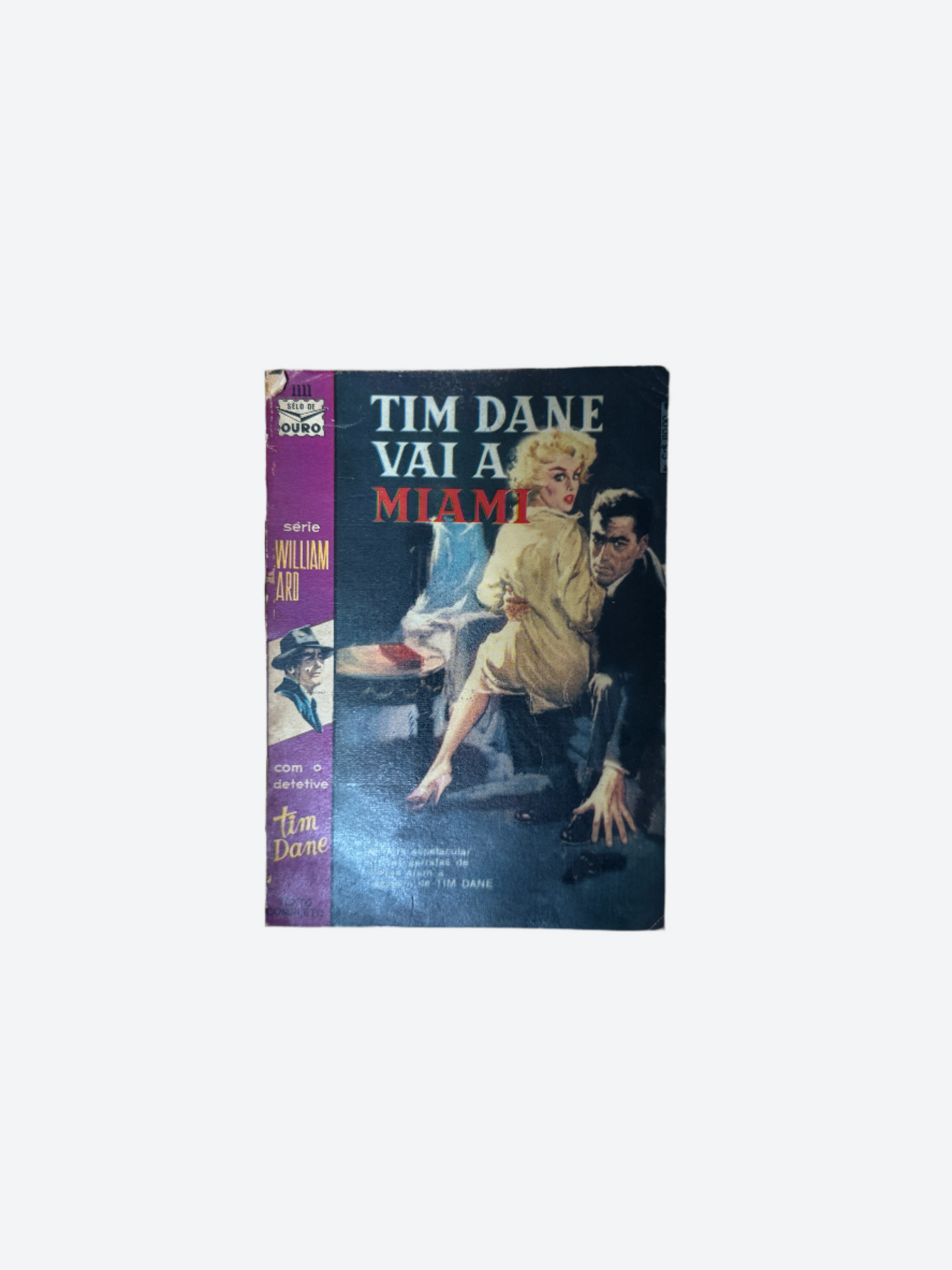 Vintage 1961 Brazilian Portuguese Mystery Novel 'Tim Dane Vai a Miami'
