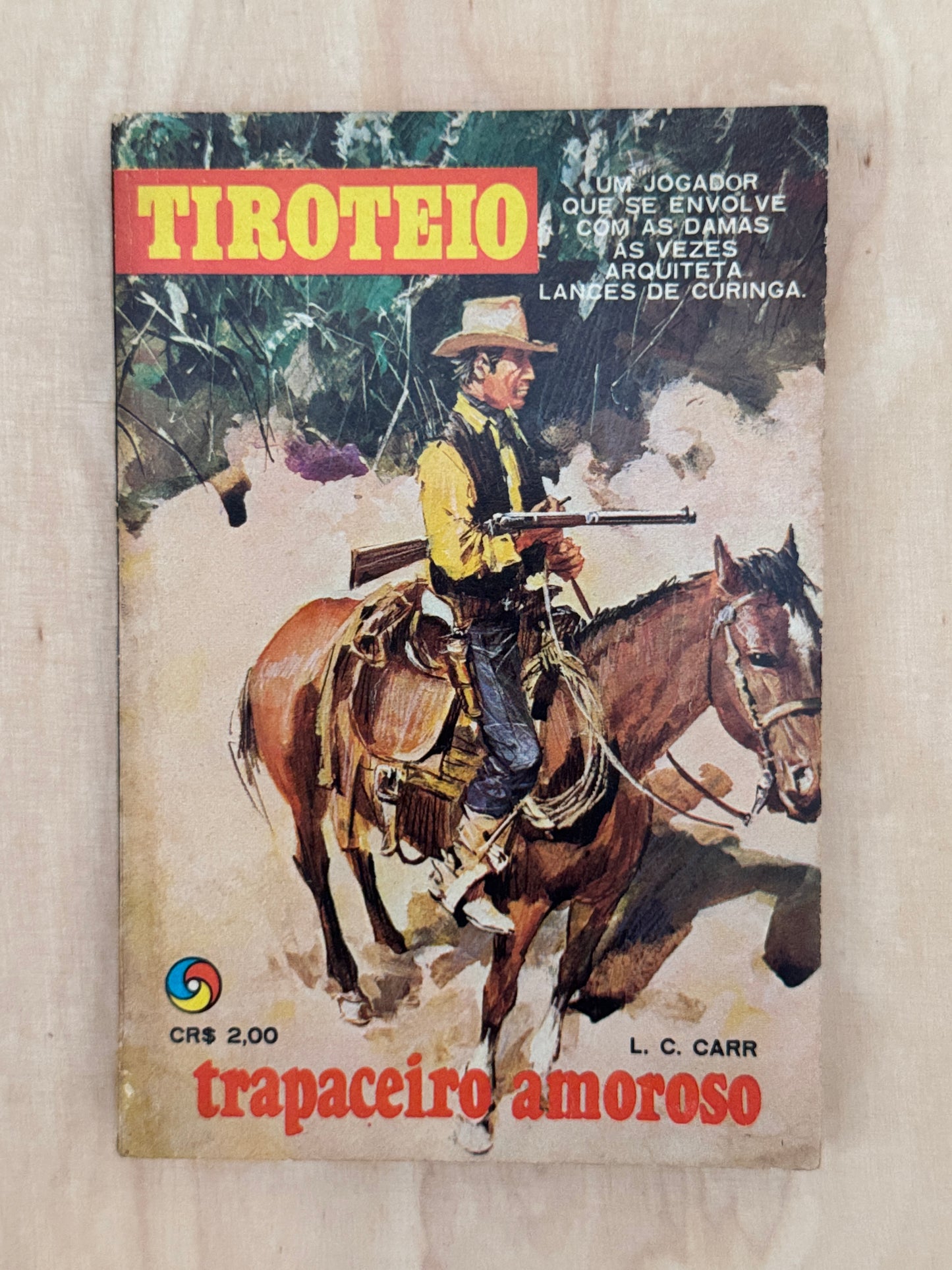 Vintage 1960s Brazilian Portuguese Country Western Novel 'Tiroteio'