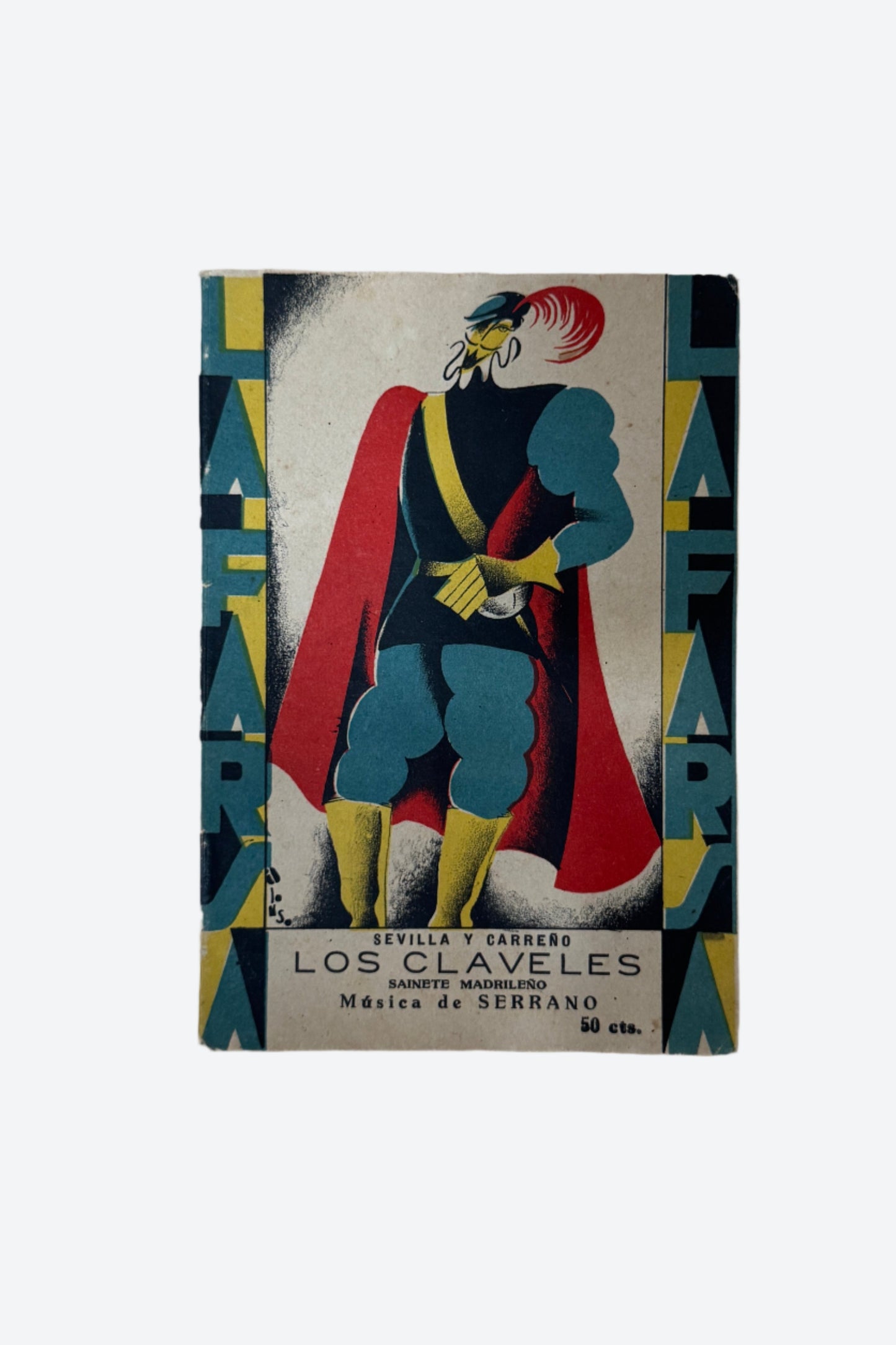 Vintage 1929 Spanish Zarzuela La Farsa 'Los Claveles'