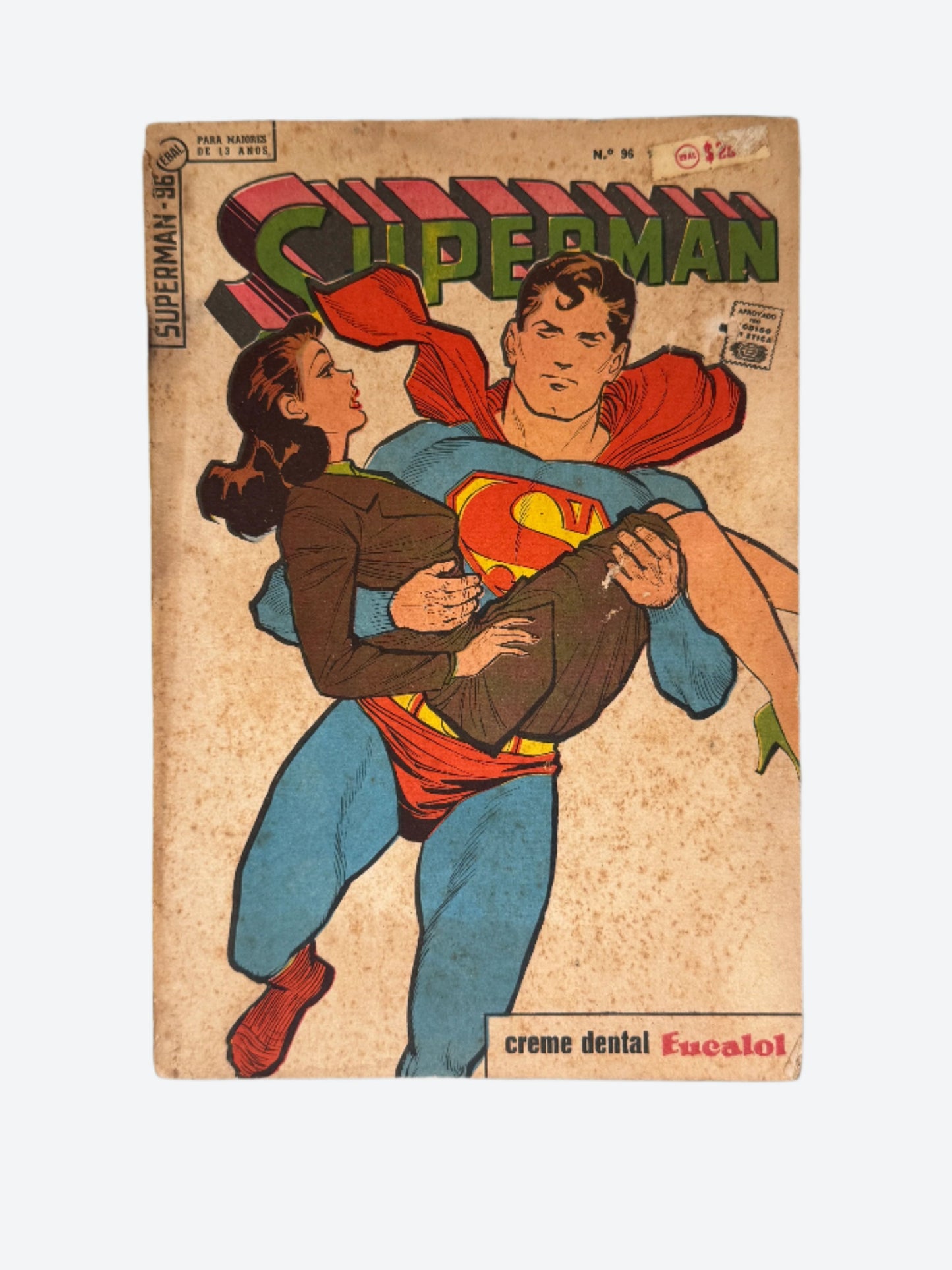 Vintage 1963 Brazilian Portuguese Comic Book Superman No. 96 Series 1