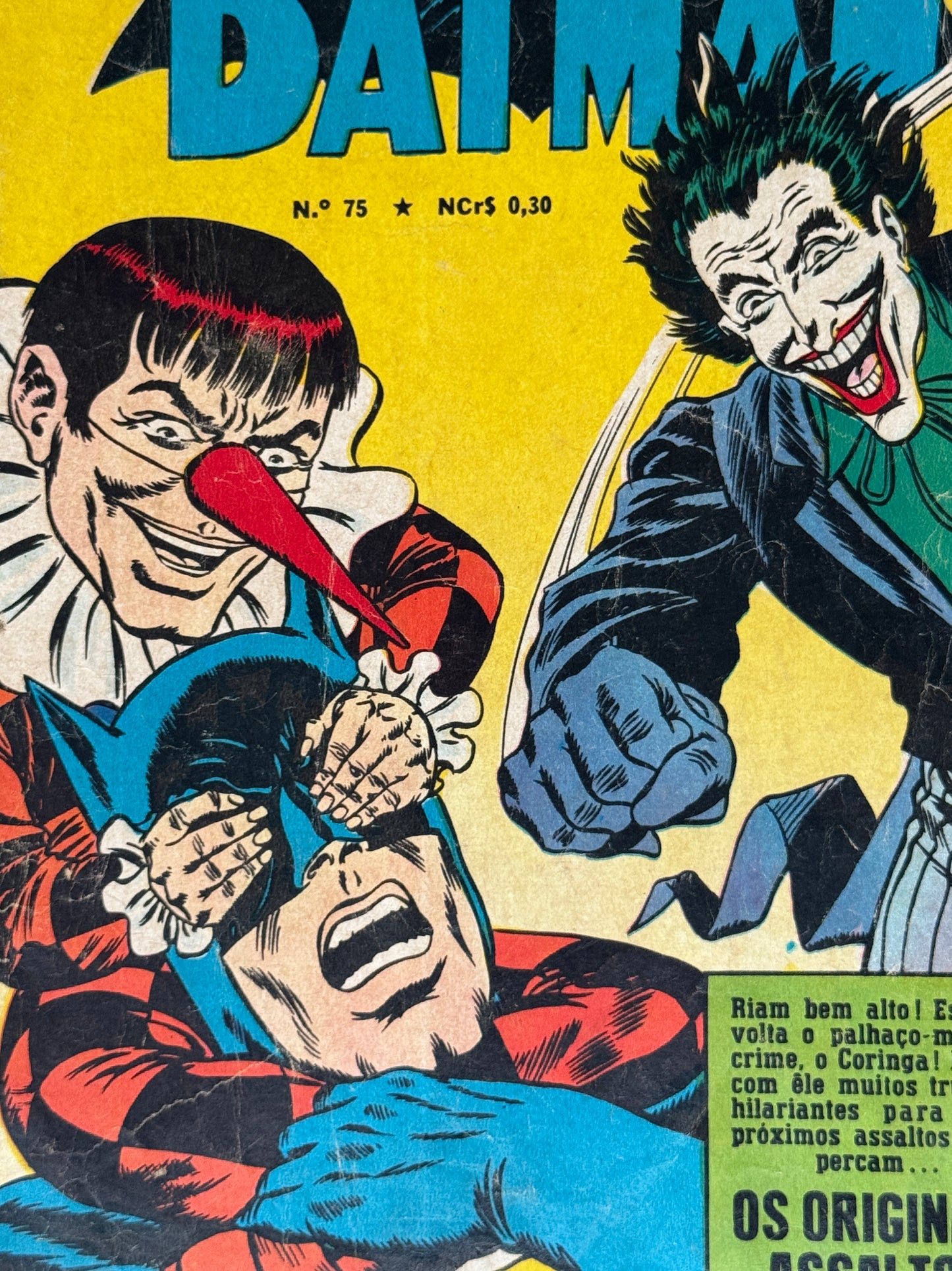 Vintage 1967 Brazilian Portuguese Batman No. 75 Comic Book