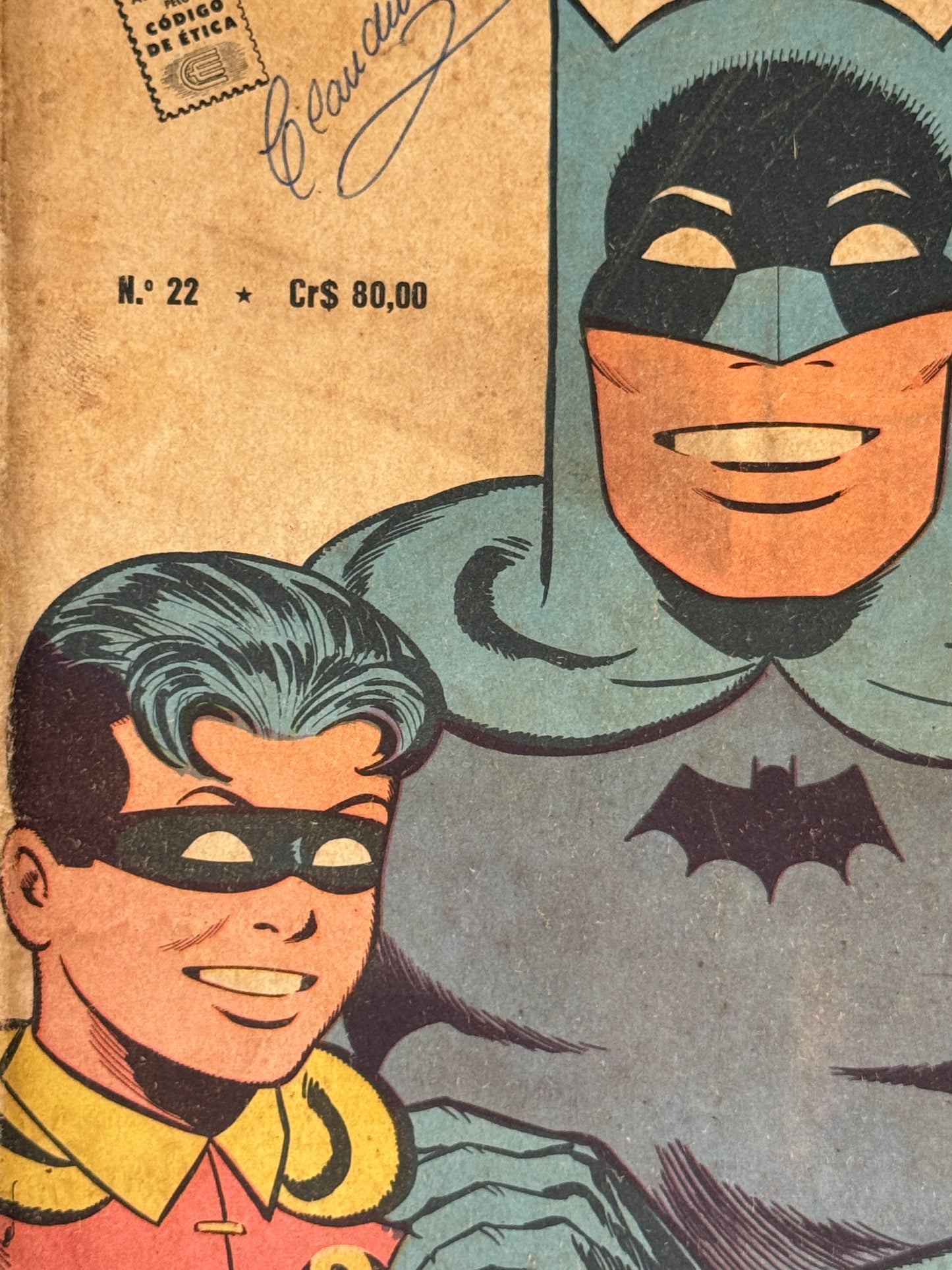 Vintage 1963 Brazilian Portuguese Batman No. 22 Comic Book