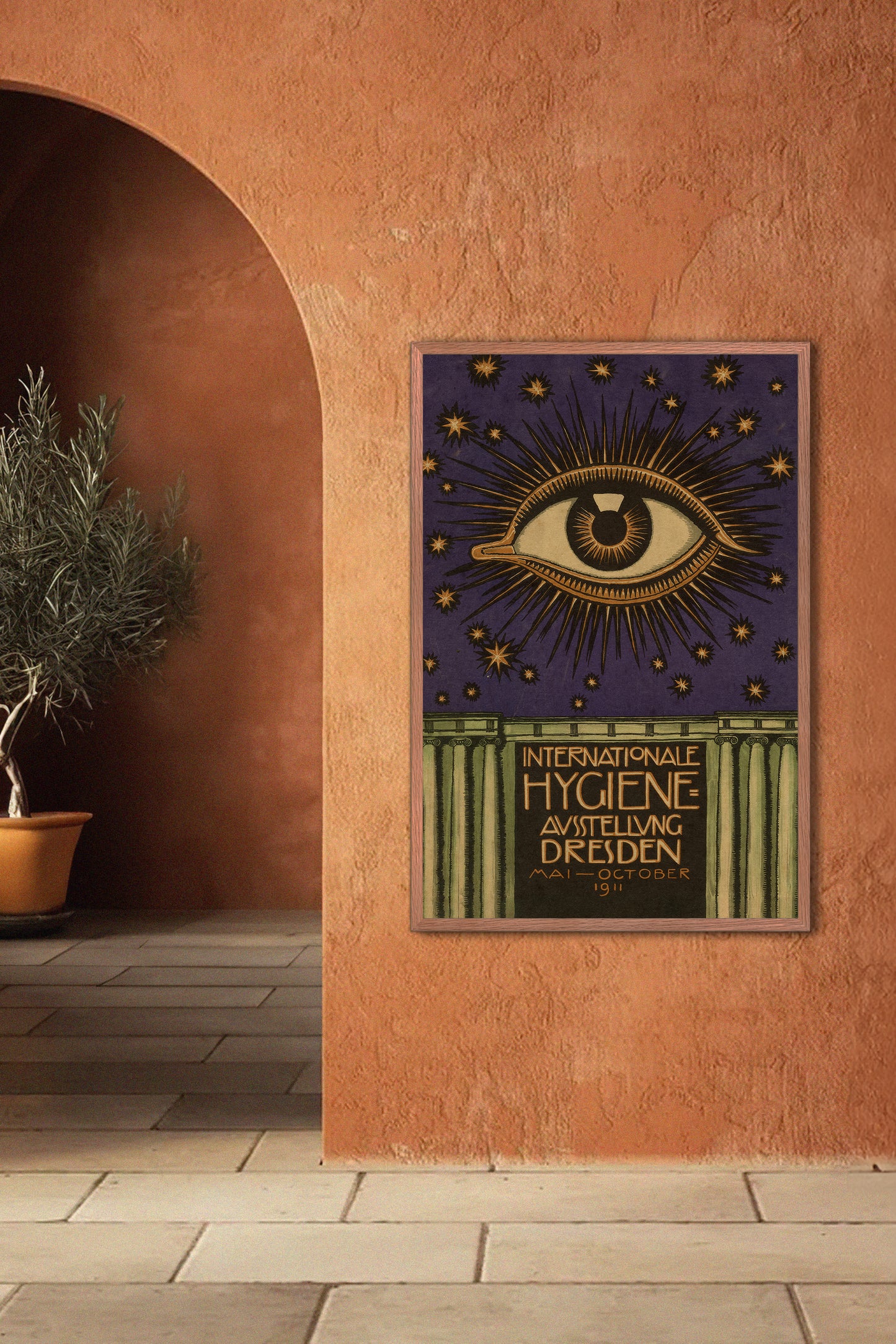 Mystical Eye Poster – Internationale Hygiene Exhibition Dresden, 1911 World’s Fair Reproduction