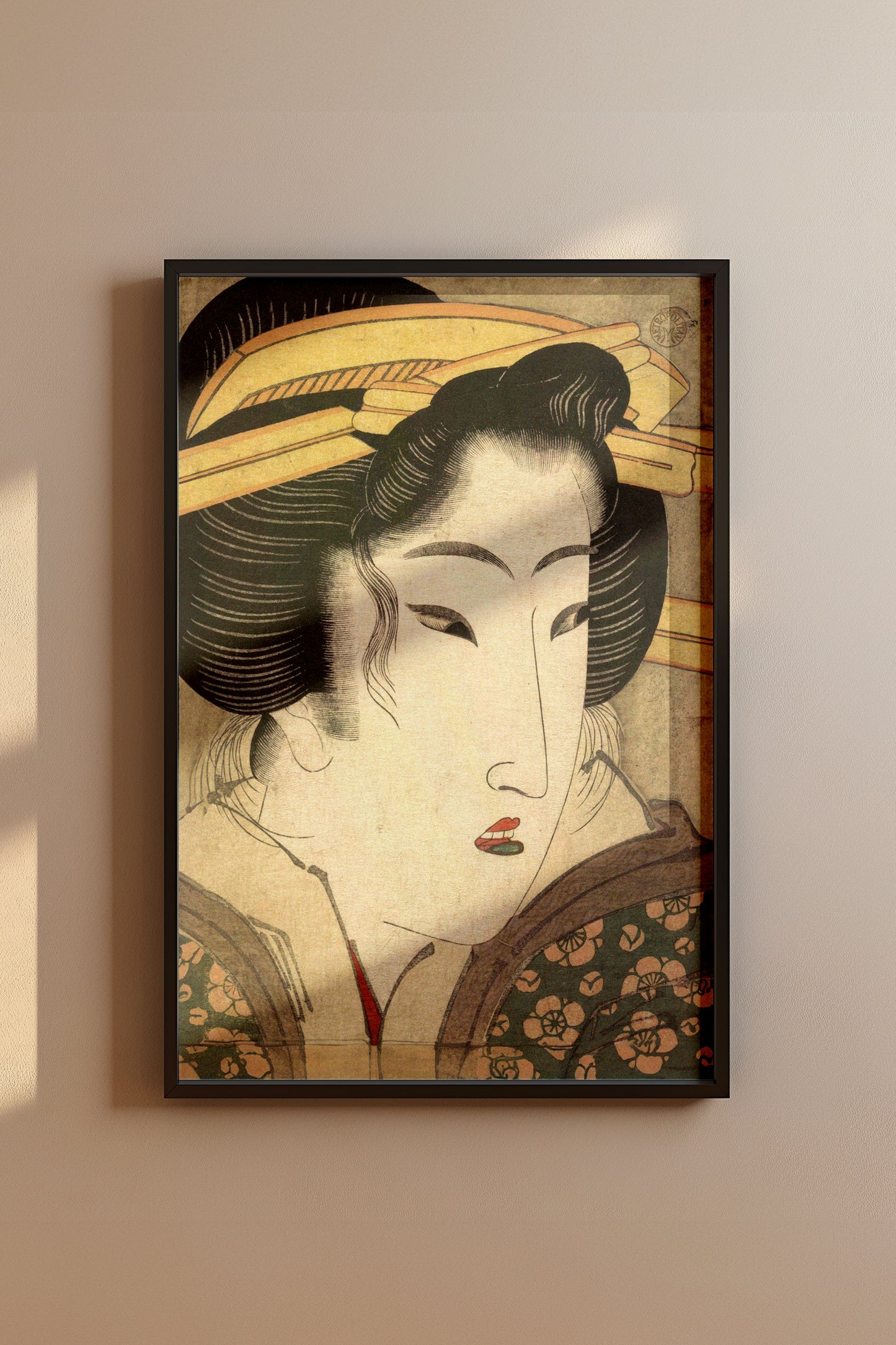Vintage Japanese Edo Era "Head of Beauty" Art Print
