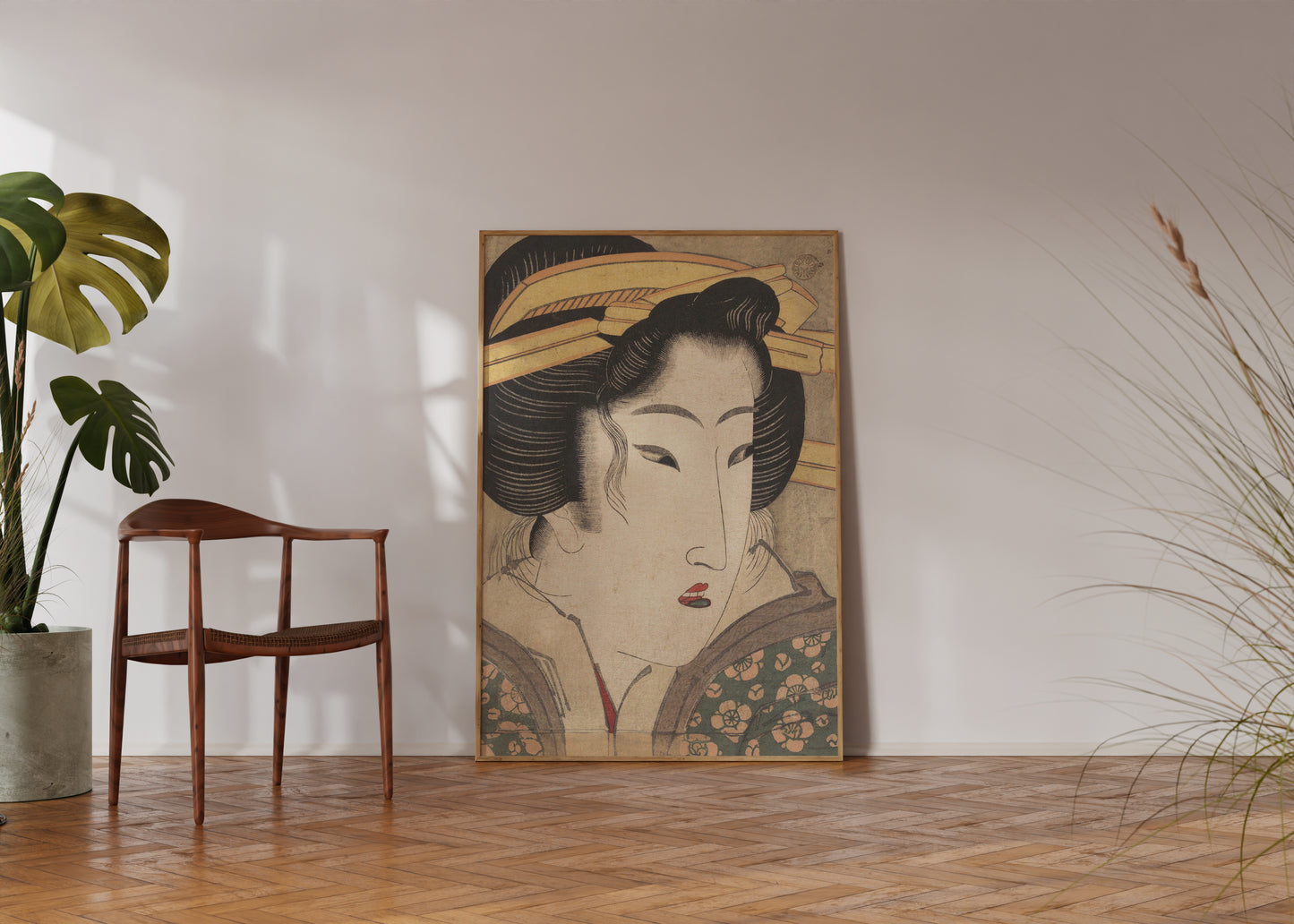 Vintage Japanese Edo Era "Head of Beauty" Art Print