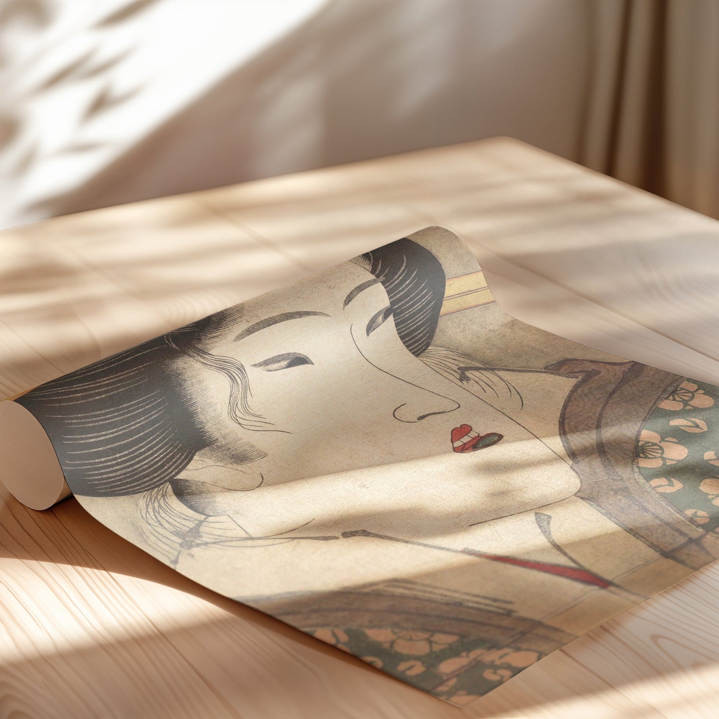 Vintage Japanese Edo Era "Head of Beauty" Art Print