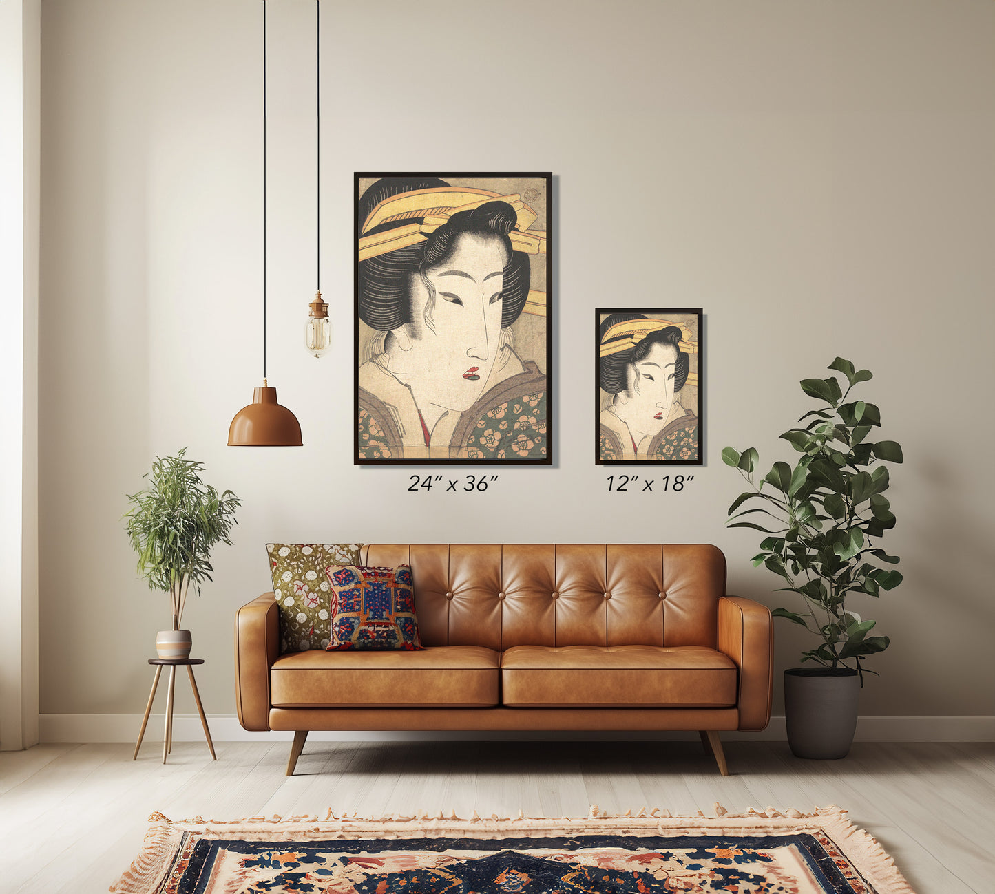 Vintage Japanese Edo Era "Head of Beauty" Art Print