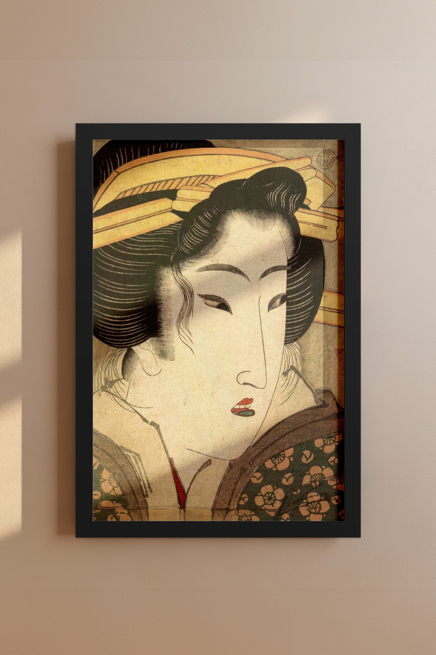 Vintage Japanese Edo Era "Head of Beauty" Art Print