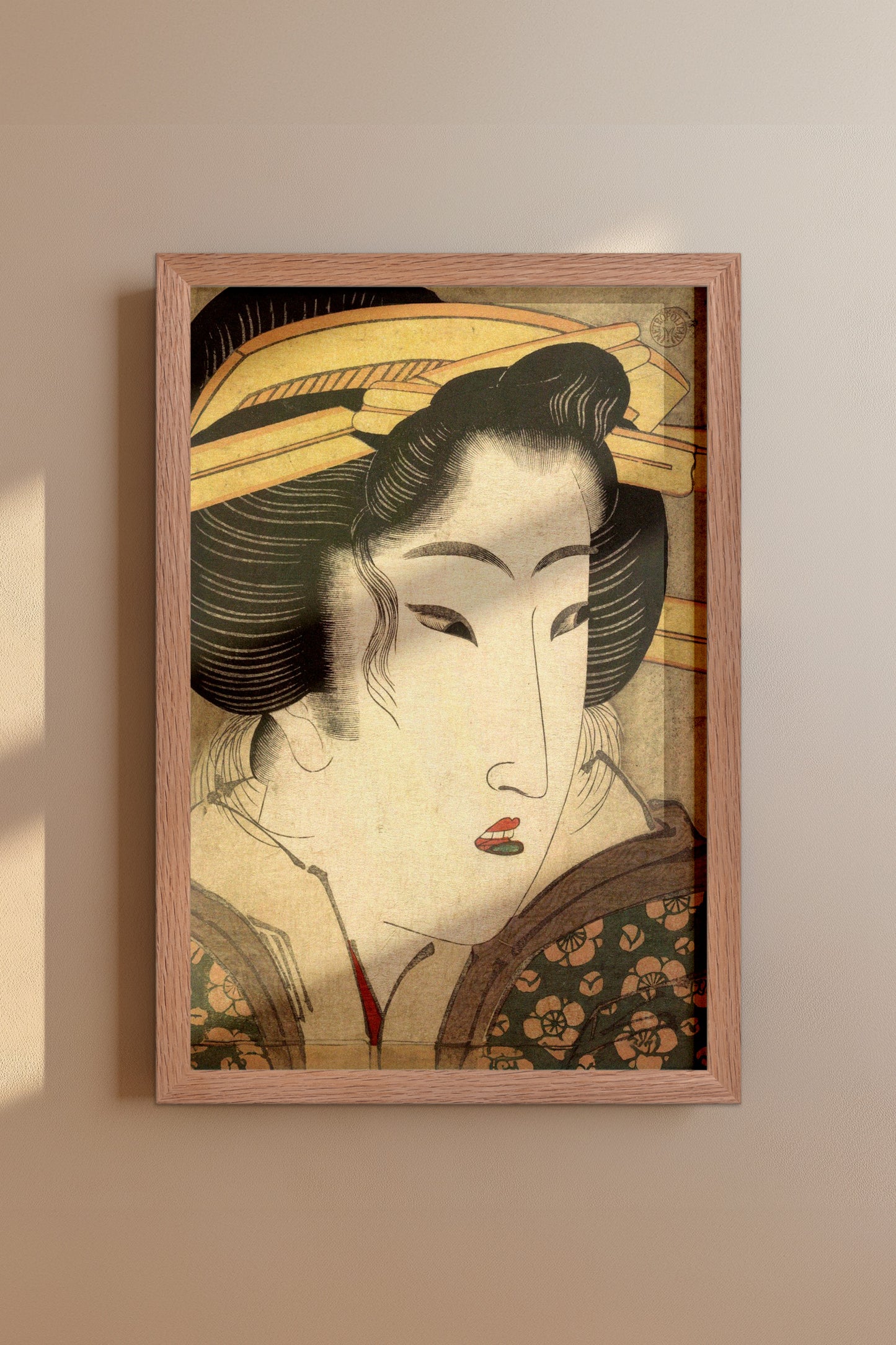Vintage Japanese Edo Era "Head of Beauty" Art Print