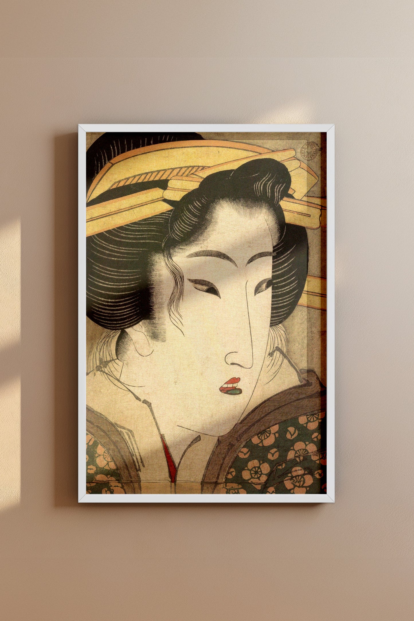 Vintage Japanese Edo Era "Head of Beauty" Art Print