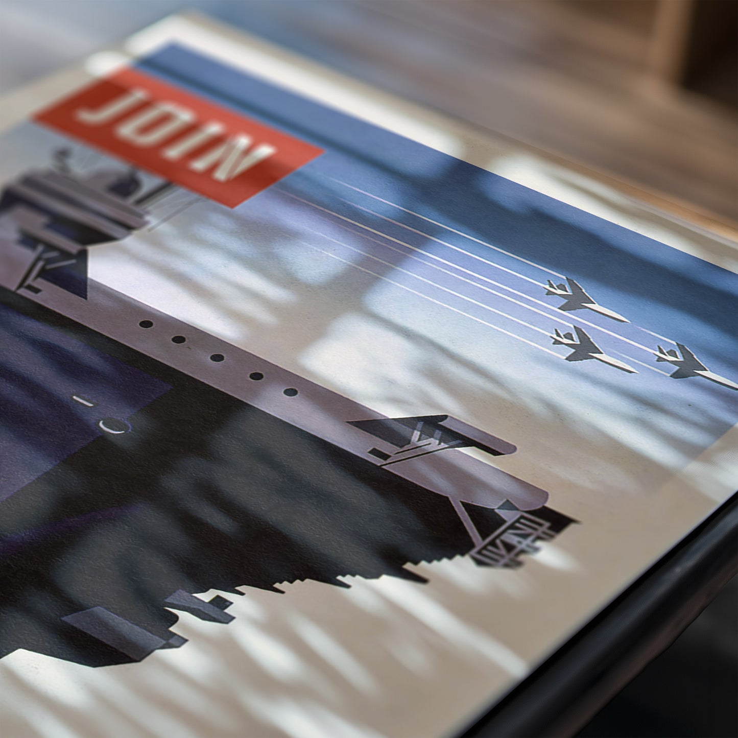 Join the Modern Mobile Navy Vintage 1950s Poster