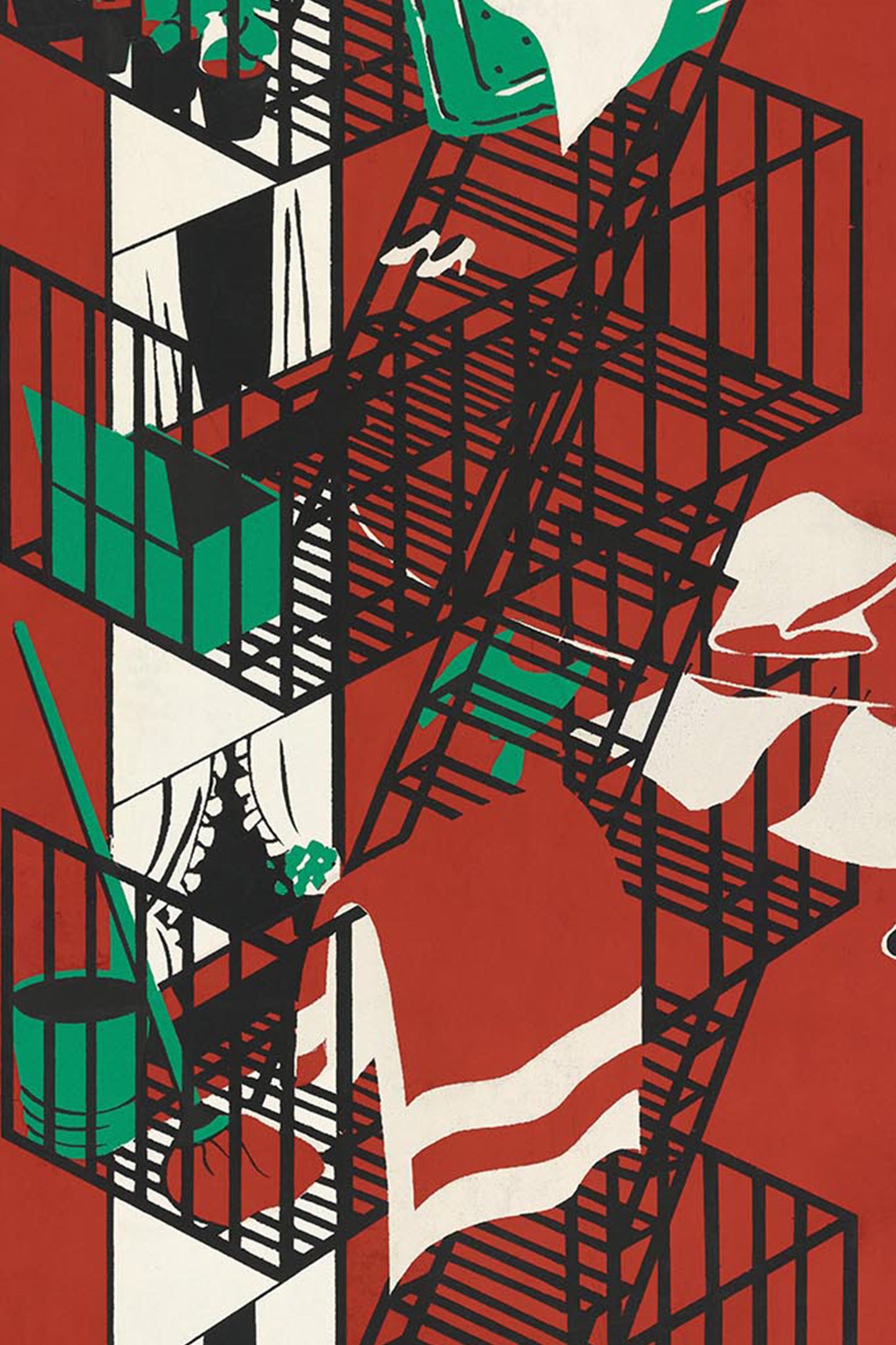 Vintage 1930s NYC Safety Poster – Keep Your Fire Escapes Clear