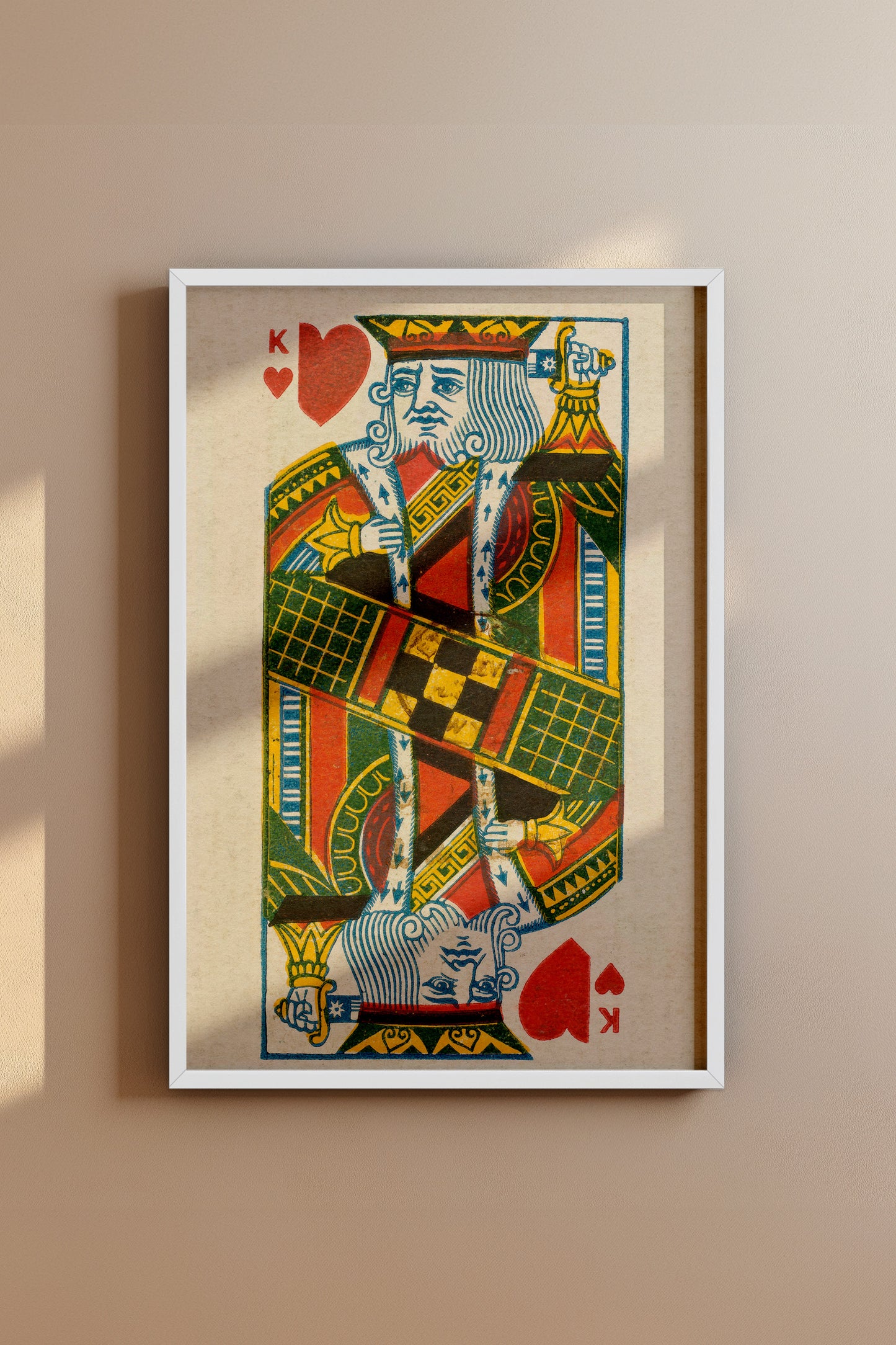 King of Hearts Duke Brand Cigarettes Vintage Poster