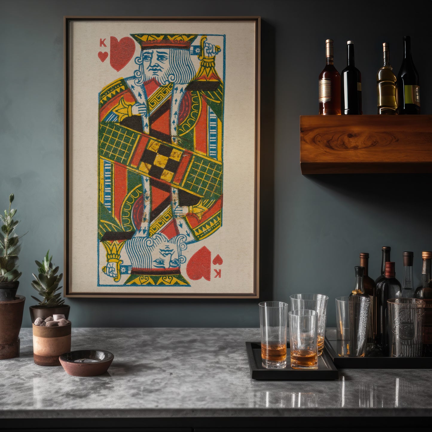 King of Hearts Duke Brand Cigarettes Vintage Poster