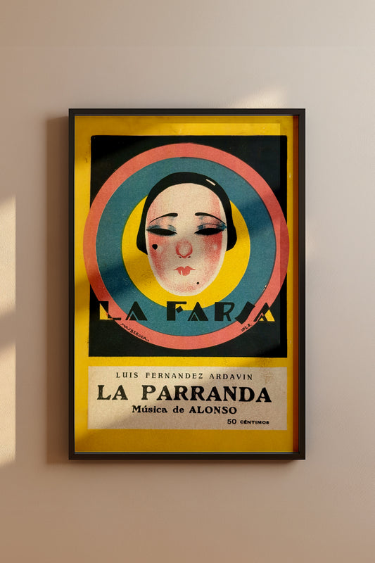 La Farsa - La Parranda 1920's Spanish Art Deco Vintage Poster Print