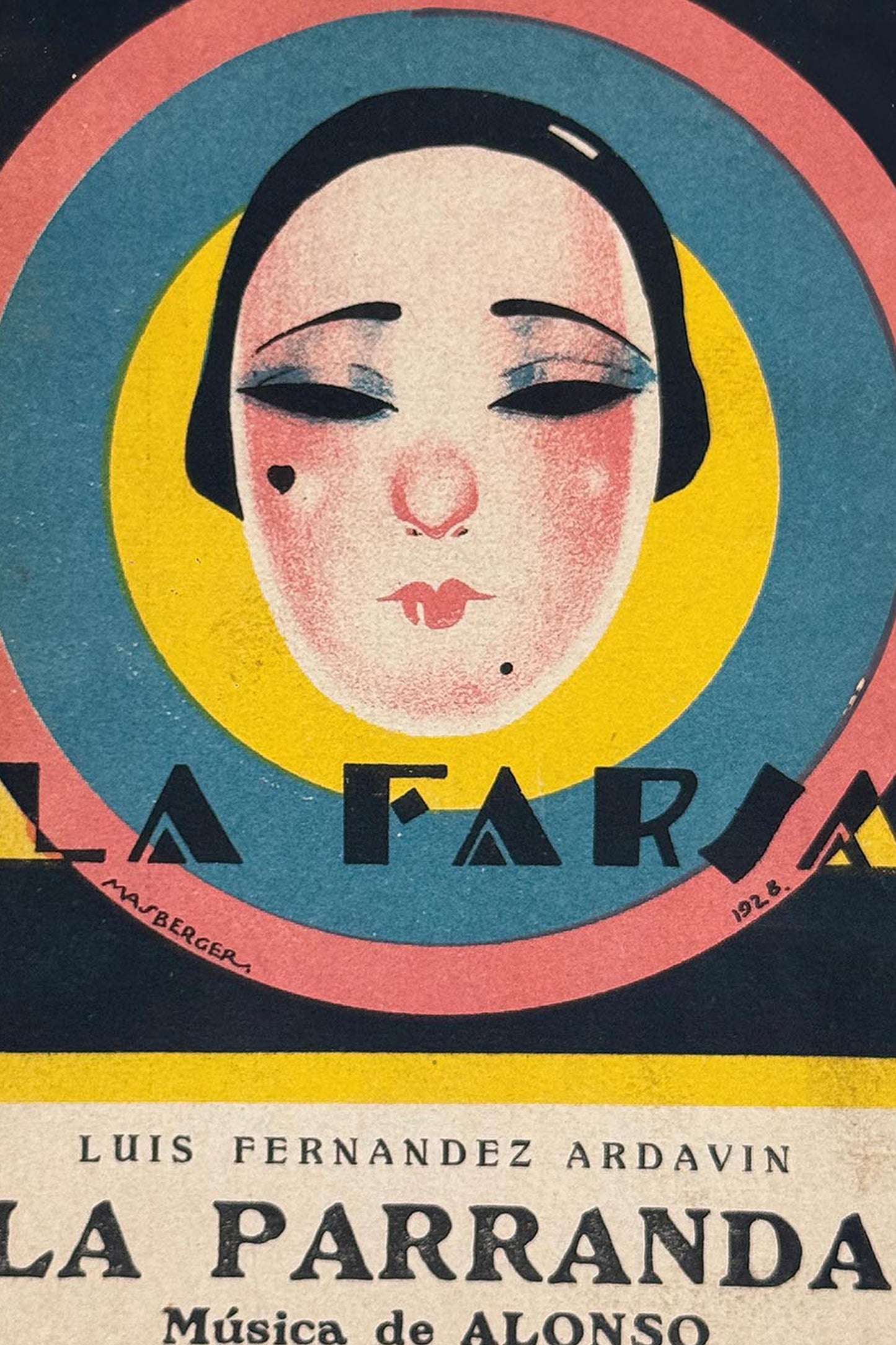 La Farsa - La Parranda 1920's Spanish Art Deco Vintage Poster Print