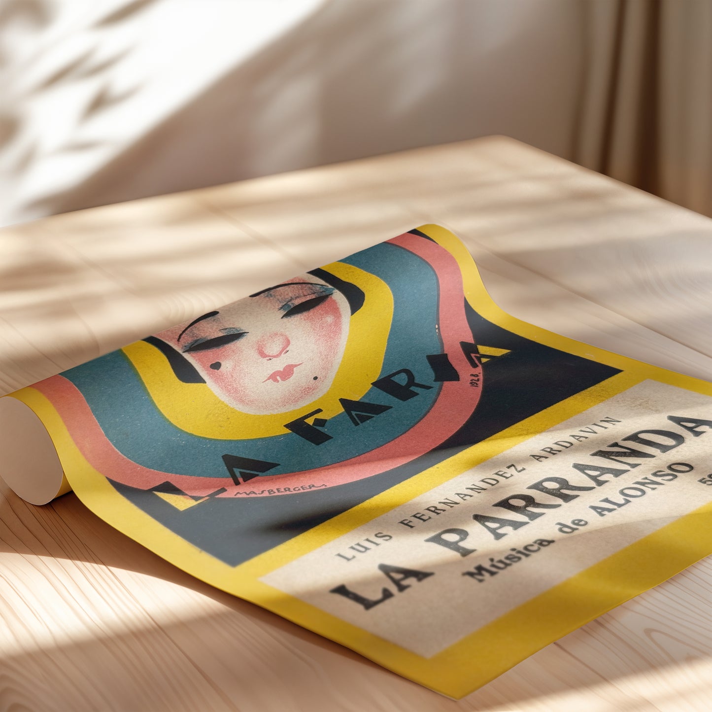 La Farsa - La Parranda 1920's Spanish Art Deco Vintage Poster Print