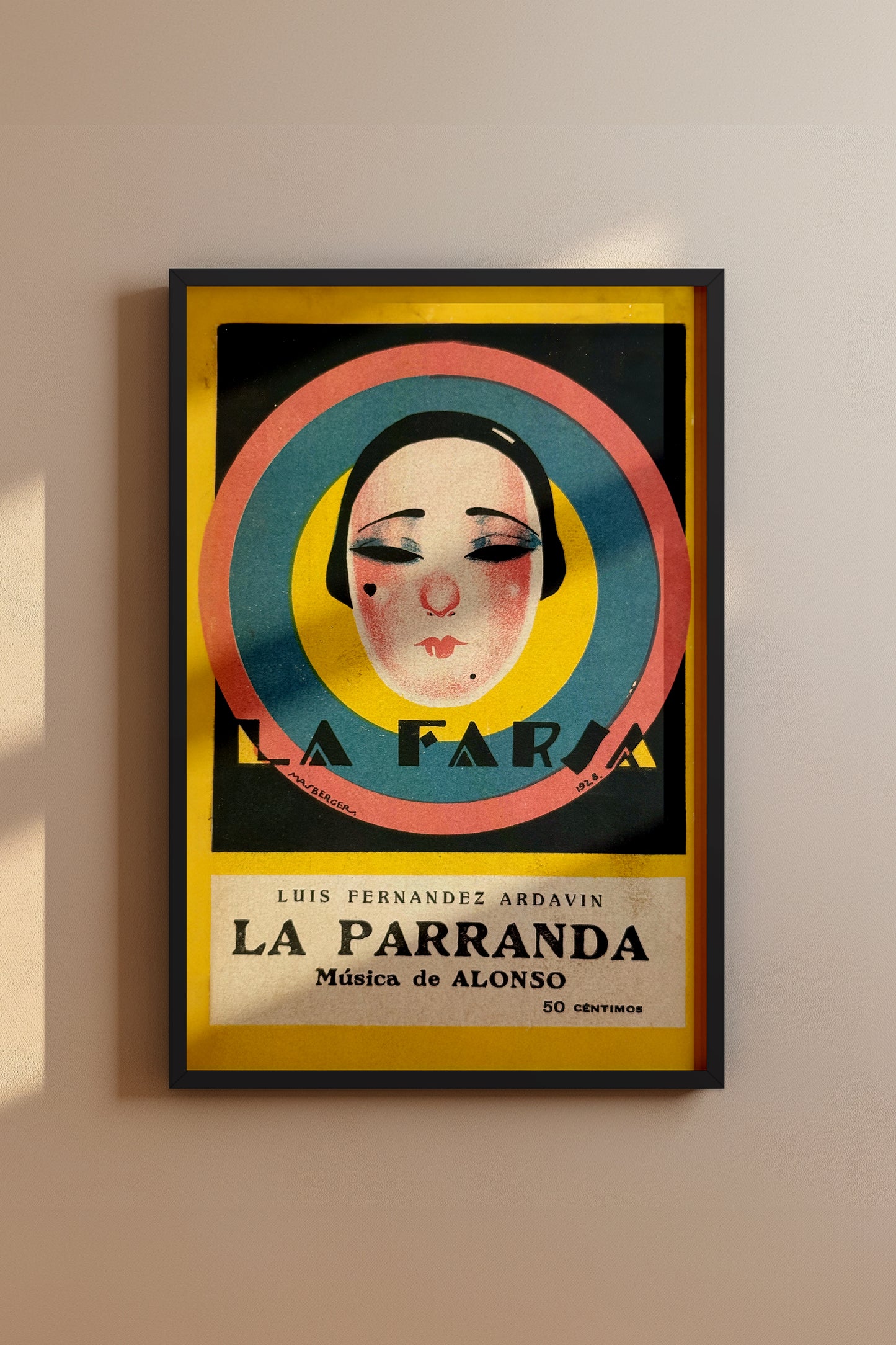 La Farsa - La Parranda 1920's Spanish Art Deco Vintage Poster Print