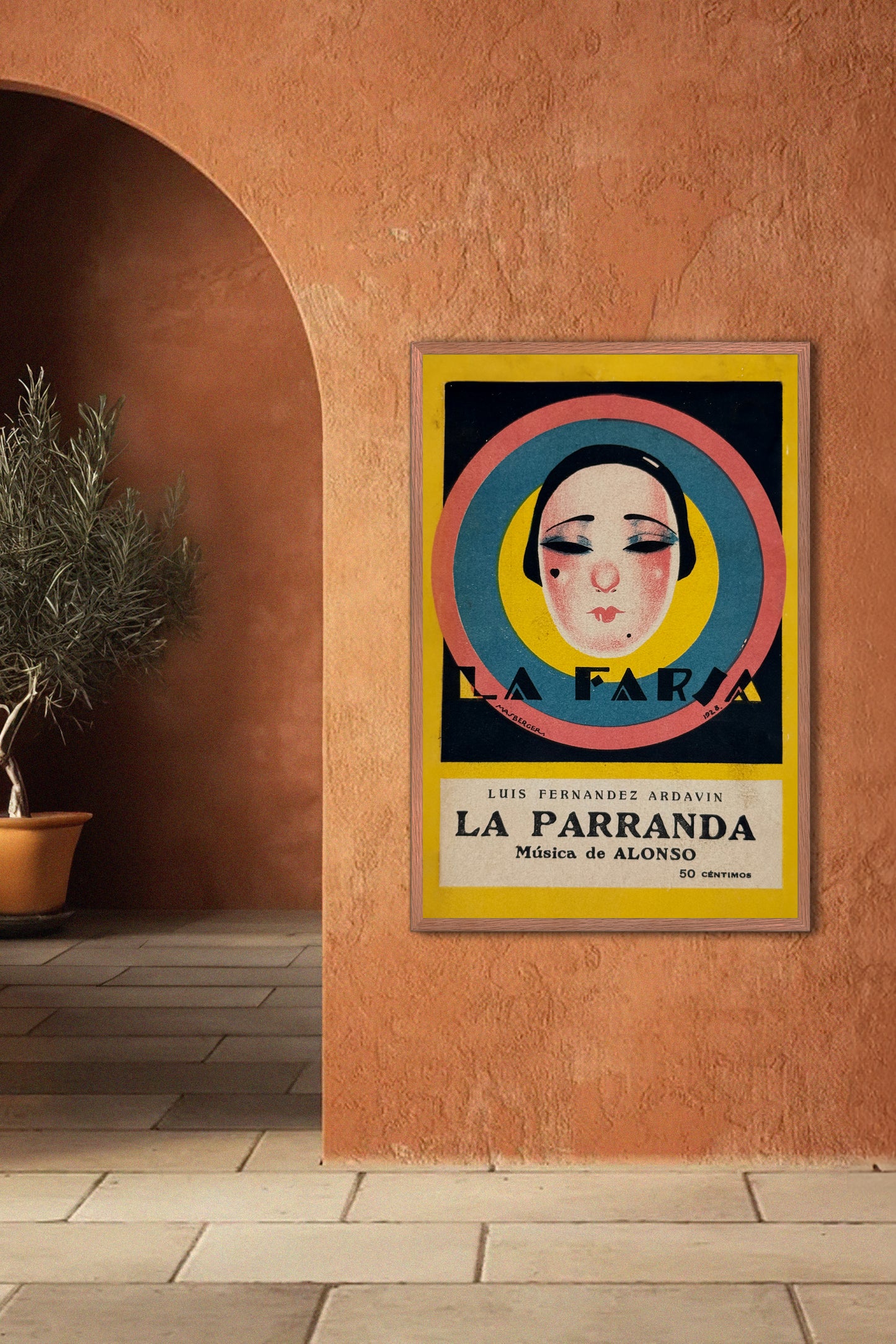 La Farsa - La Parranda 1920's Spanish Art Deco Vintage Poster Print