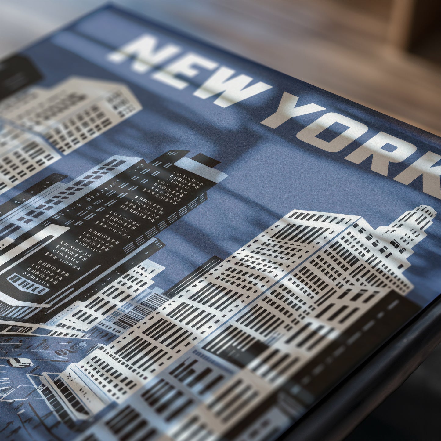New York City Mid-Century Vintage Style Poster No. 3 in Blue