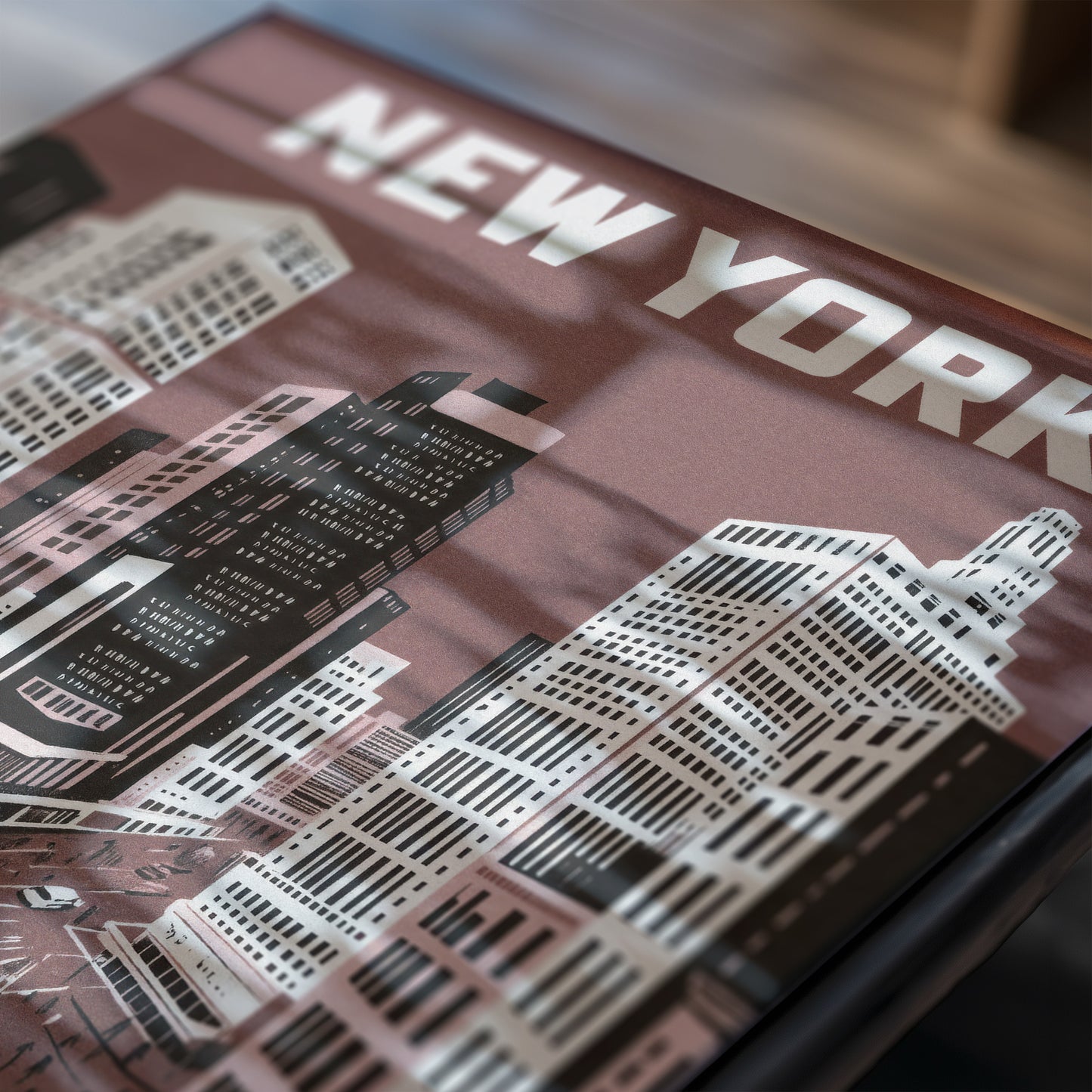 New York City Mid-Century Vintage Style Poster No. 3 in Red