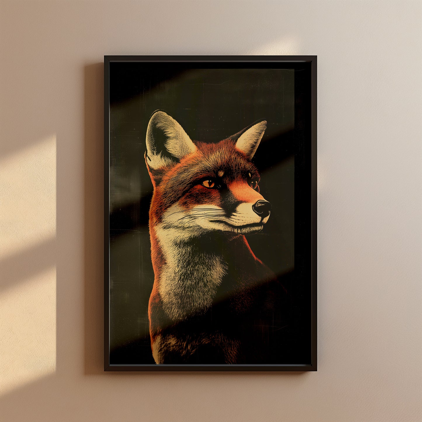 Vintage Fox Wall Art Print - 1920's Italian Poster Style