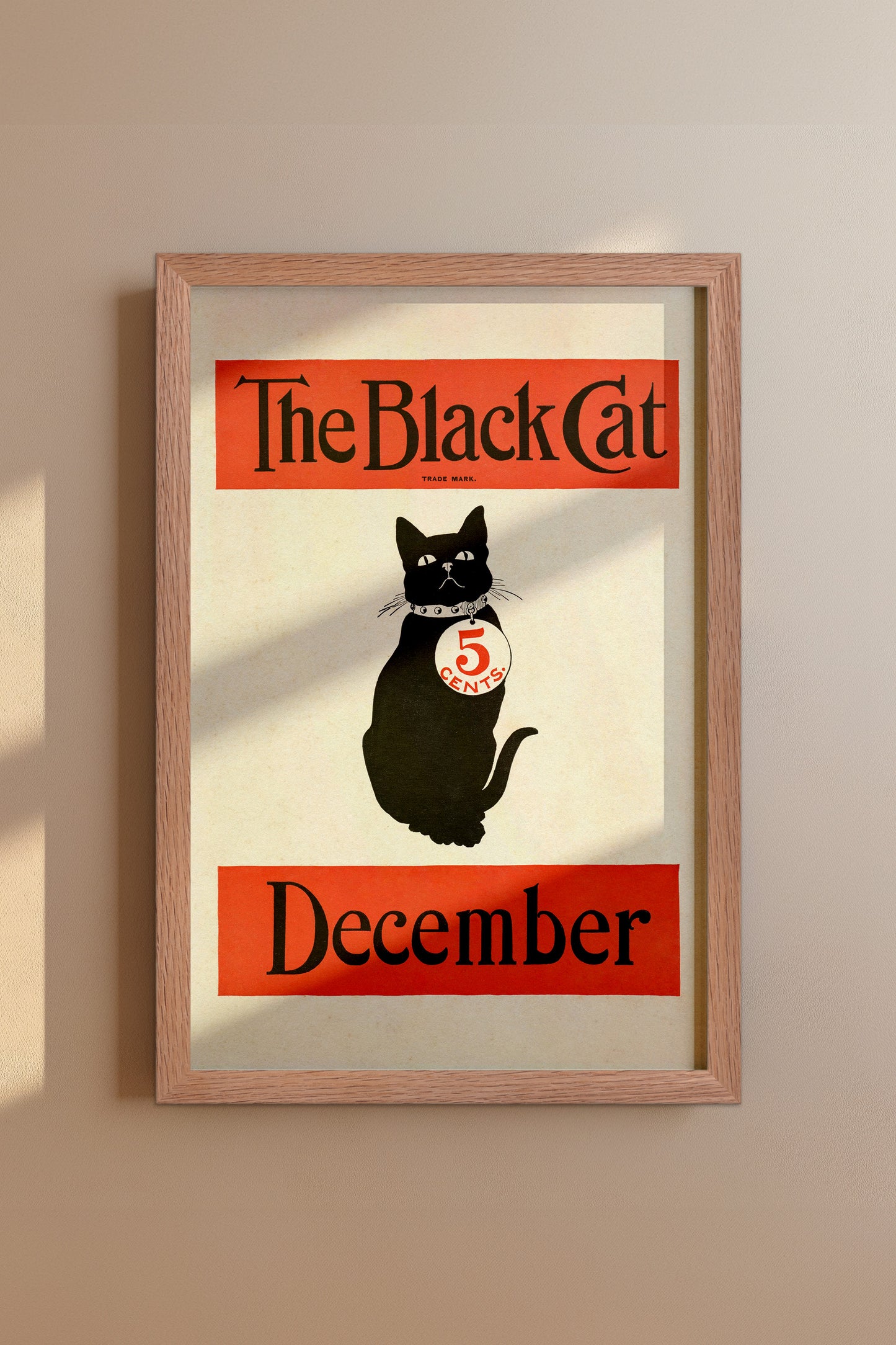 The Black Cat December Cover – 1904 Art Nouveau Magazine Illustration Vintage Print
