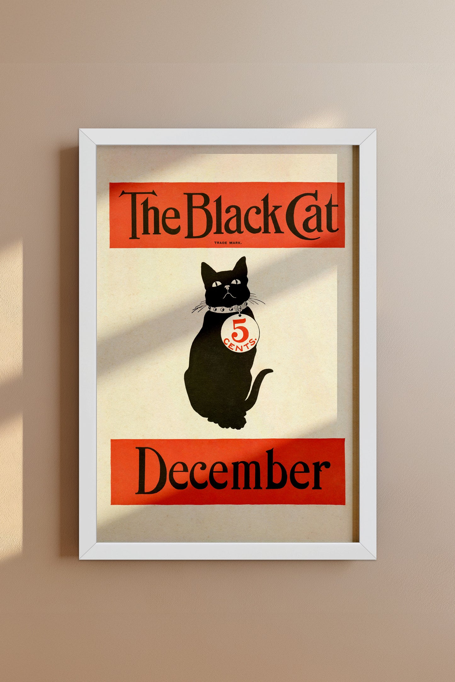 The Black Cat December Cover – 1904 Art Nouveau Magazine Illustration Vintage Print