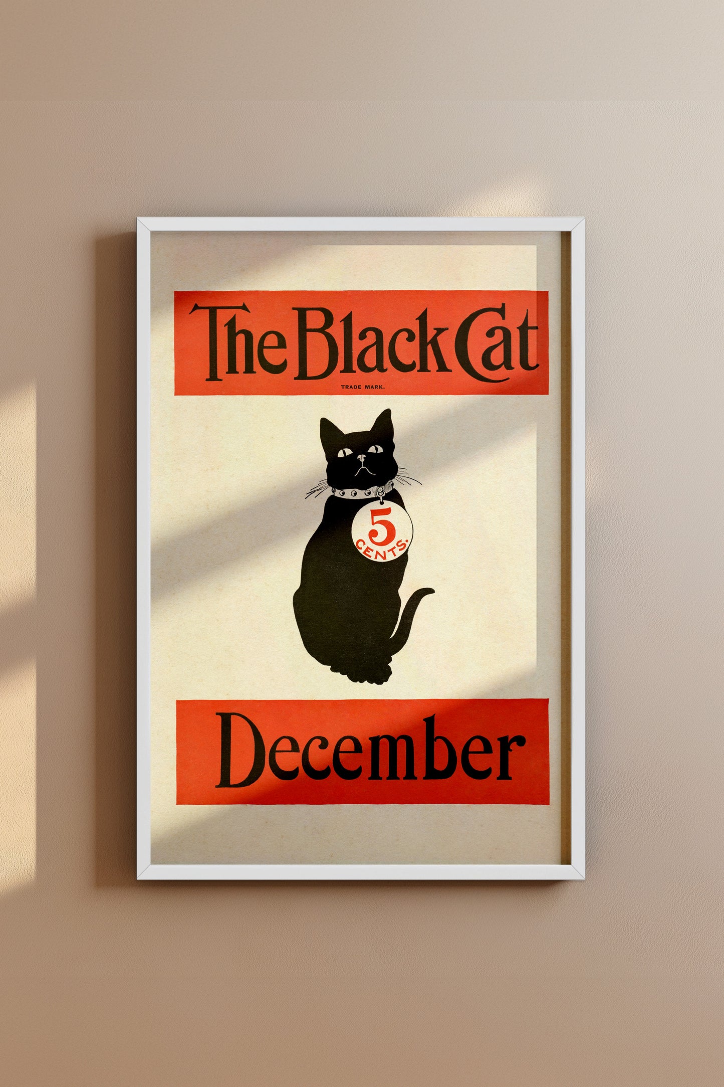 The Black Cat December Cover – 1904 Art Nouveau Magazine Illustration Vintage Print