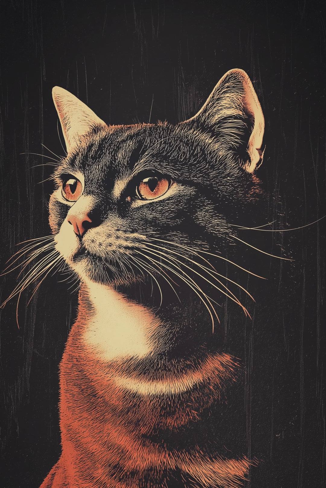 Vintage Cat Wall Art Print - 1920's Italian Poster Style